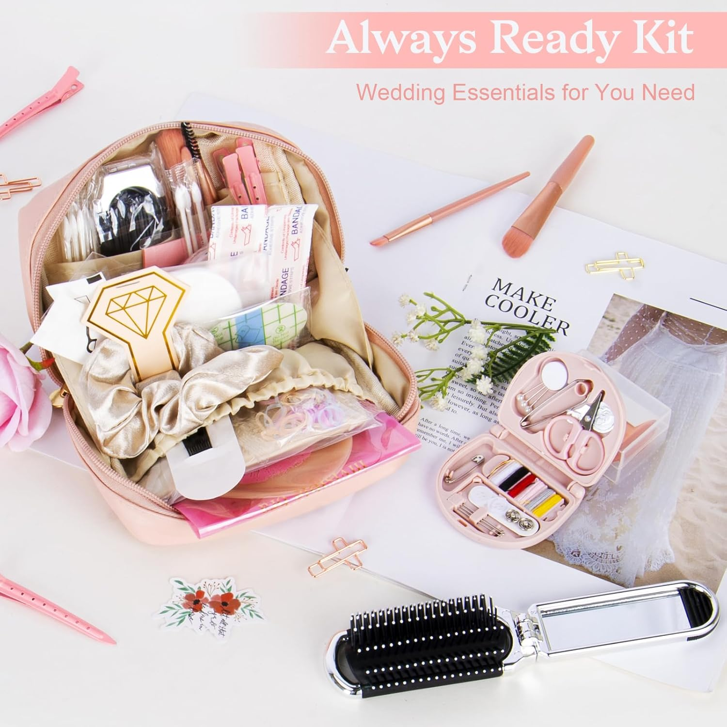 Bride Wedding Day Emergency Kit for Wedding Day Items, Wedding Essentials Supplies Emergency Kit for Women, Wedding Day Must Haves, Wedding Necessities image number 4
