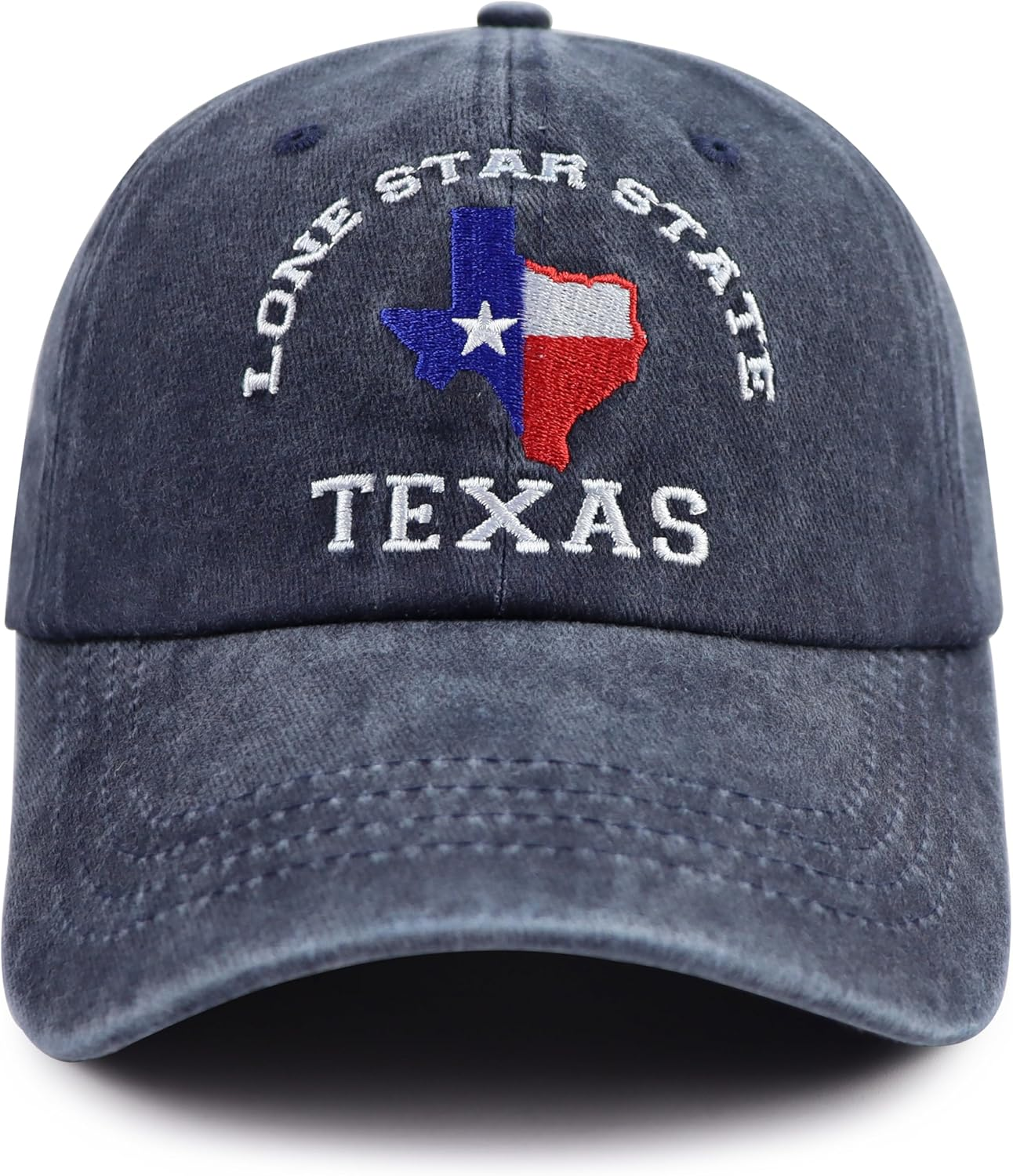 Texas Flag Hats for Men Women,Funny Adjustable Cotton Embroidered Lone Star State Baseball Cap - Black image number 6