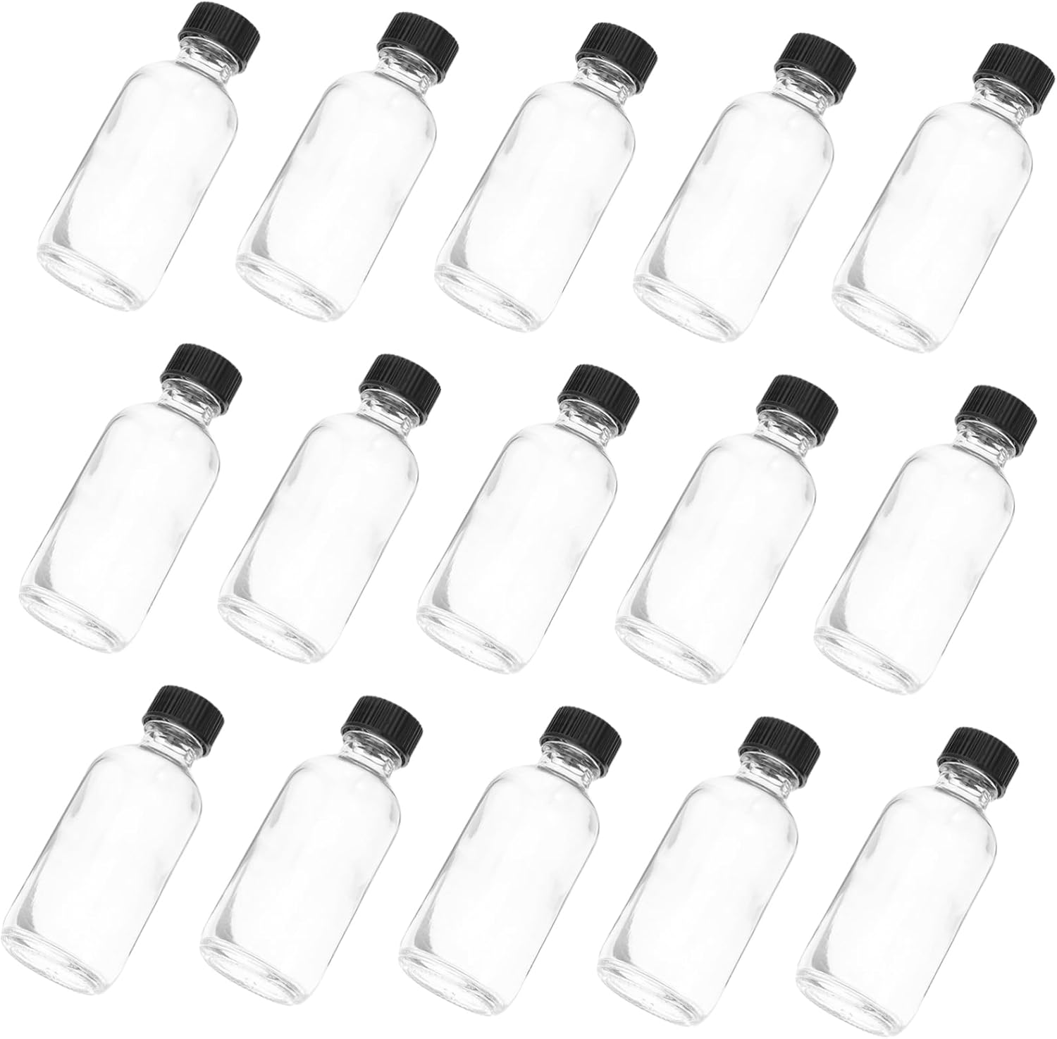 Ciieeo 15Pcs Small Essential Oil Bottles Medicinal Liquid Perfume Sample Bottles Glass Vials for Essential Oil Makeup and Skincare Products image number 4