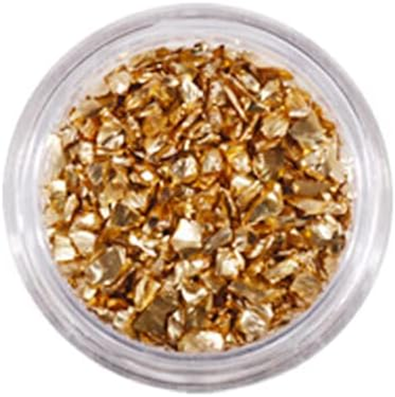 Nail Art Crushed Glass Stones Glitter Excellent Gloss Crystal Fragment DIY Rhinestone Fillers Jewelry Making Wedding Dress, Gold - Brown image number 6