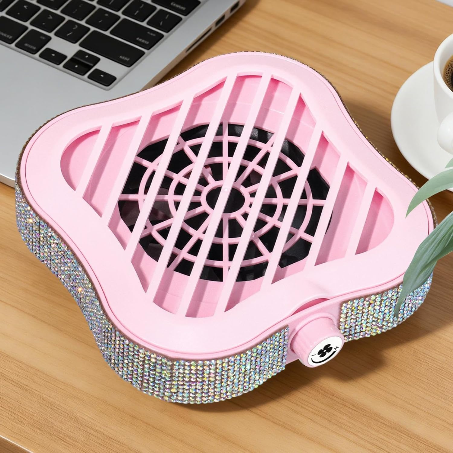 Nail Vacuum, Powerful Low Noise Cleaner, Adjustable Suction Power Nails Dust Collector with 10 Filters, for Salon, Desk, Home, Room Manicure, Beginner to Professional - White image number 5