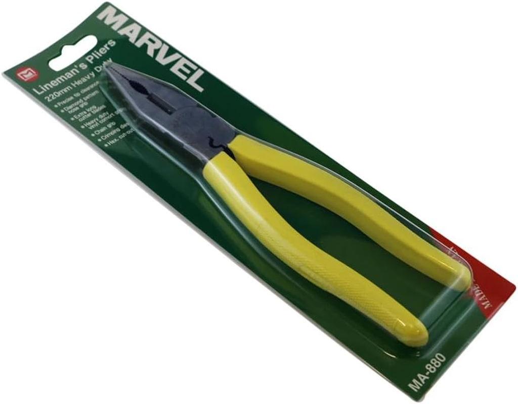 MARVEL MA880 - Heavy Duty Linesman'S Pliers 225Mm Drop Forged Hardened Steel Black image number 3