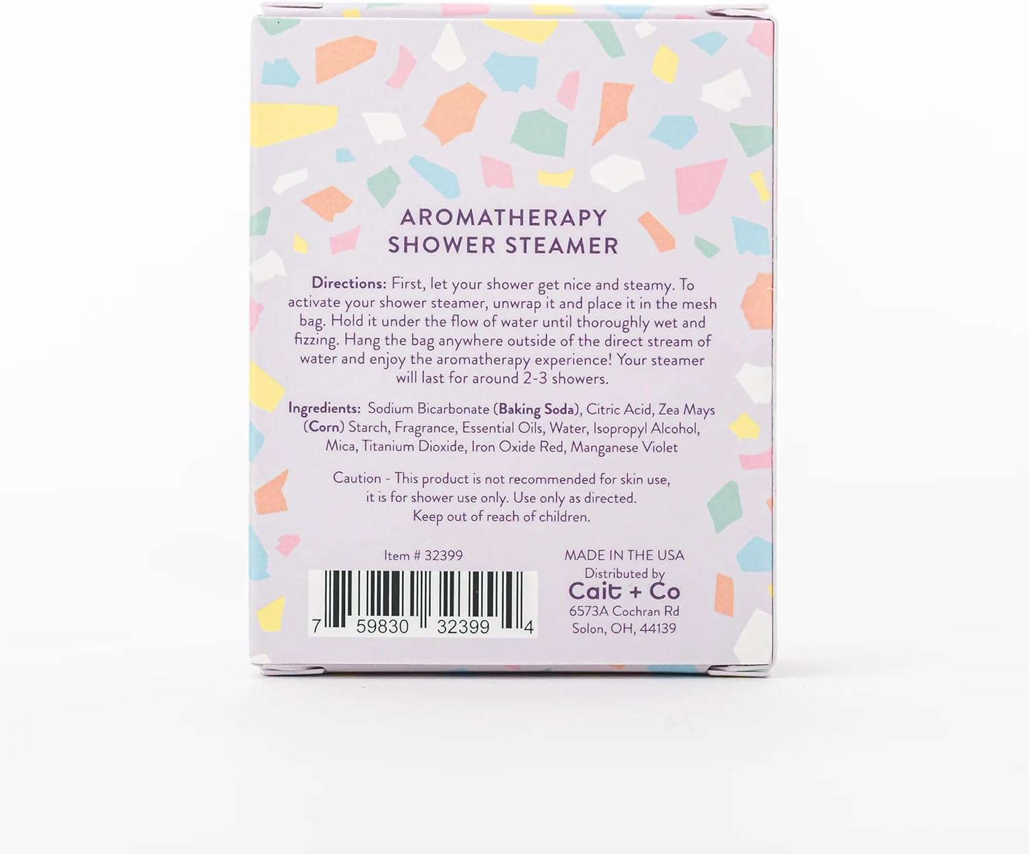 Cait + Co Aromatherapy Essential Oil Infused Shower Steamer with Mesh Bag, Strawberry and Jasmine Scent, Amethyst - Pack of 2 image number 2