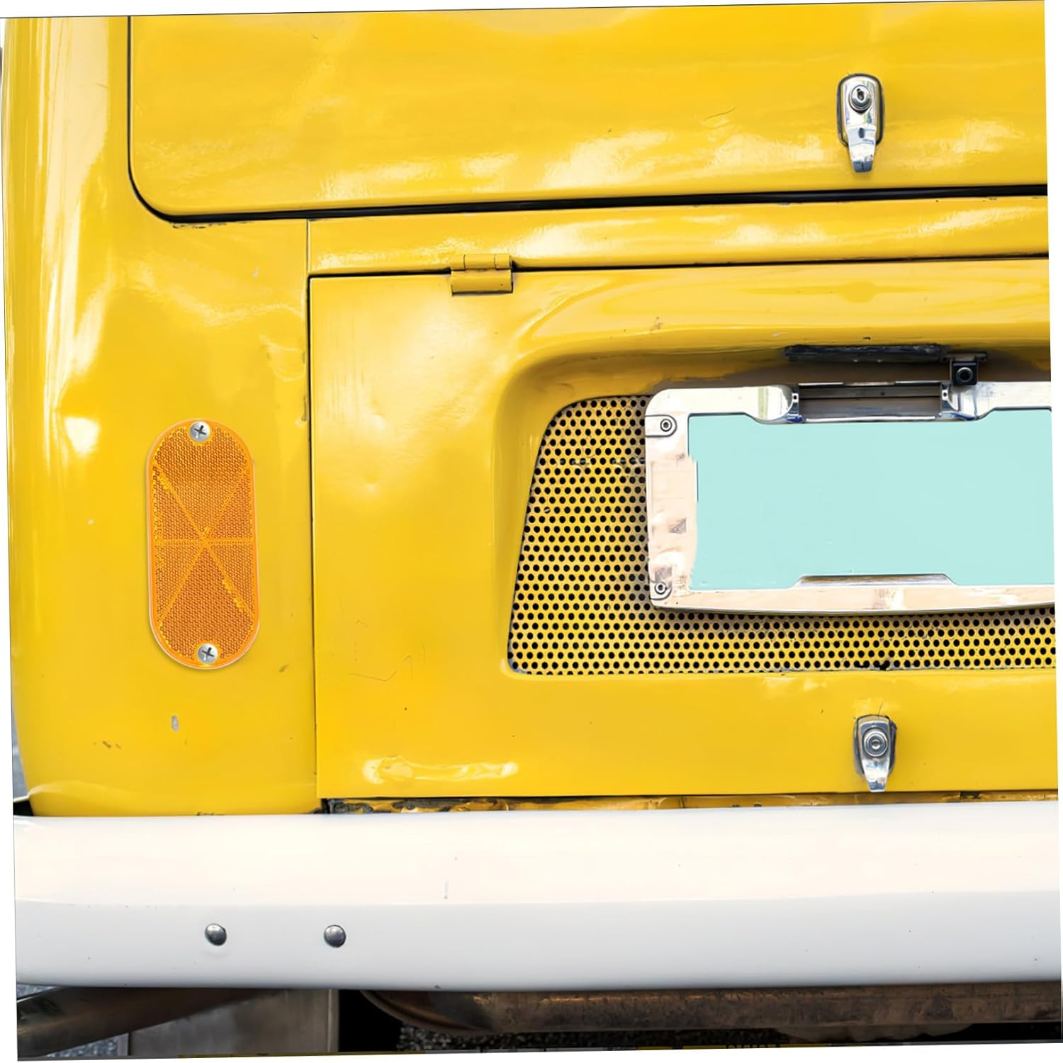 10Pcs Oval Amber Trailer Reflectors Reflective Signs Vehicle Reflector for Driveway Fence Post Mailbox Outdoor Road Safety Accessories image number 1