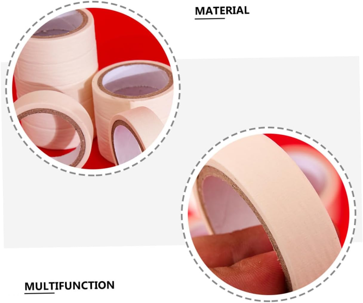 3Rolls Separation Marking Paper Tape Hand Tears Masking Tape for Painting Labeling Packing Craft image number 3