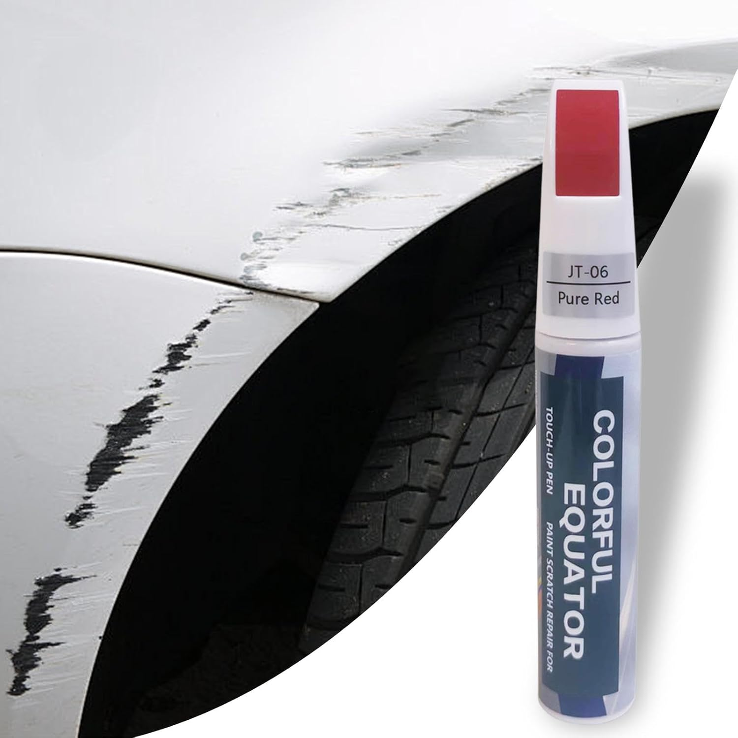 Car Scratch Repair Pen,Waterproof Portable Auto Scratch Repair Pen - Auto Paint Pen Marker, Vehicle Paint Repair Tool, Professional Car Accessories for Car Vehicle - Red image number 2