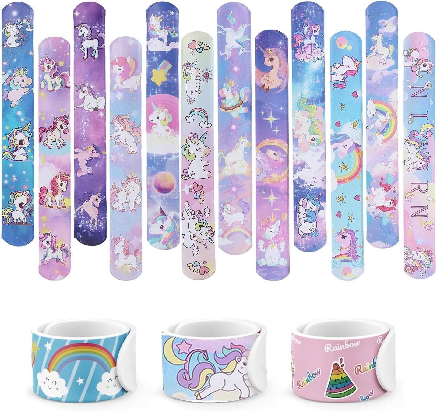 36Pcs/Pack Halloween Slap Bracelets Halloween Party Favors Friendship Bracelets Bulk for Party Supplies Snap Bracelet