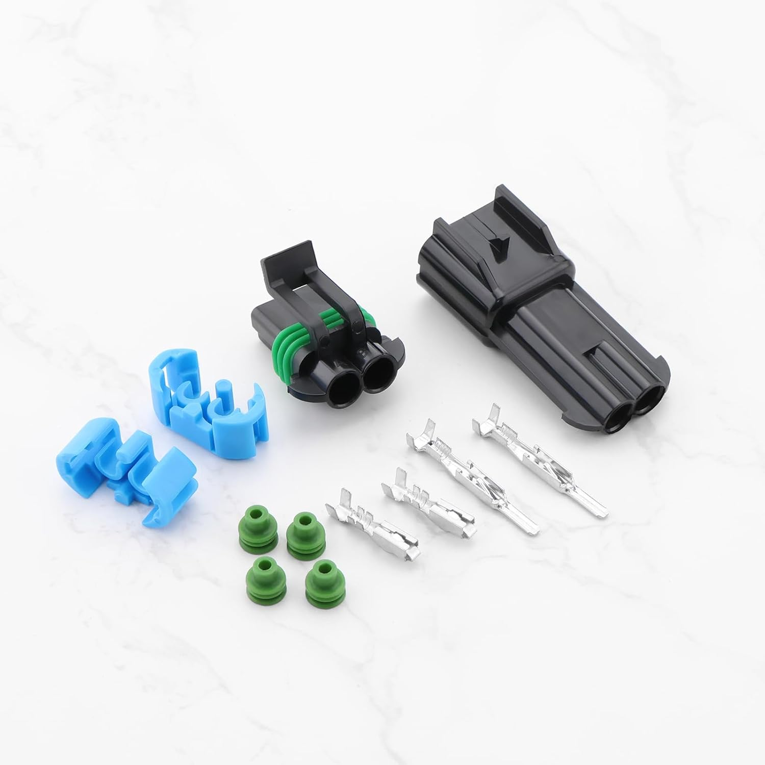 OTOTEC 1 Set 2-Way Metri-Pack Sealed 280 Series 30 AMP Automotive Connector for Most Automotive Marine Off-Road Agricultural Under-Hood with Terminal Waterproof Seal image number 5