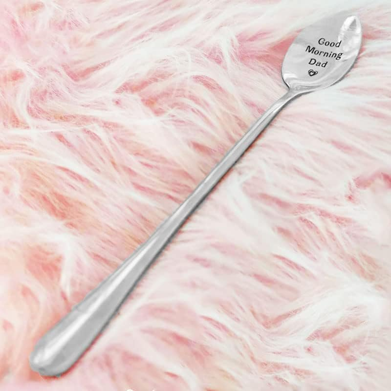 Dad Father Gifts from Daughter Son - Dad Coffee Spoon Gift from Kids Tea Spoons for Best Dad Fathers Day Birthday Gifts for Daddy Christmas Presents for Dad Father Coffeespoons