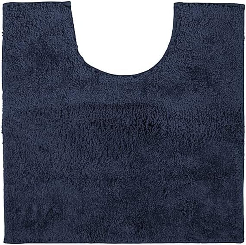 Bambury Microplush Contour Bath Mat, Navy, 50X50 Cm