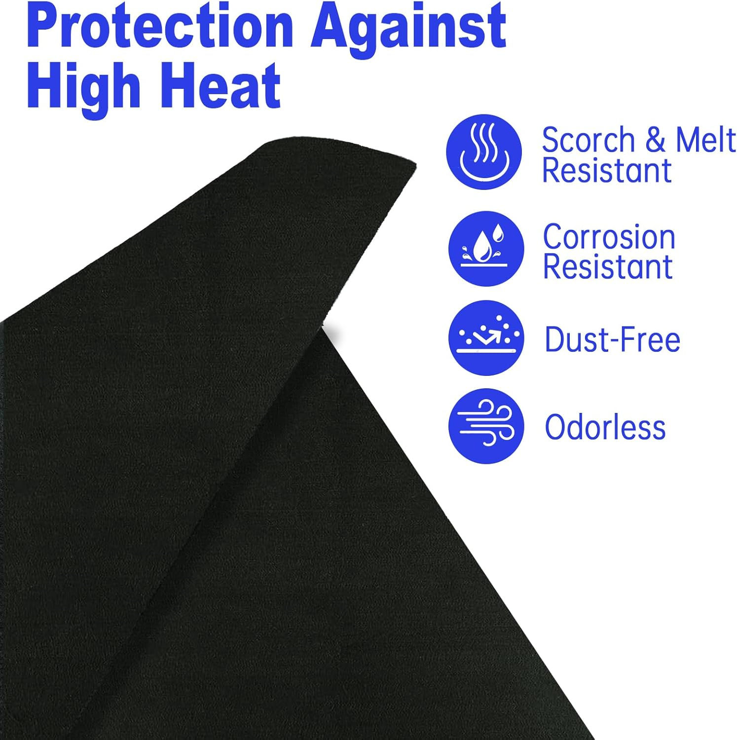 40X40 Inch Fireproof Welding Blanket Pad, Carbon Felt Wick & Flame Retardant Fabric, 5Mm Thick Fireproof Heat Resistant Mat, up to 3000&deg;F for Soldering, Firepit, Grill, Smoker & Plumbing image number 2