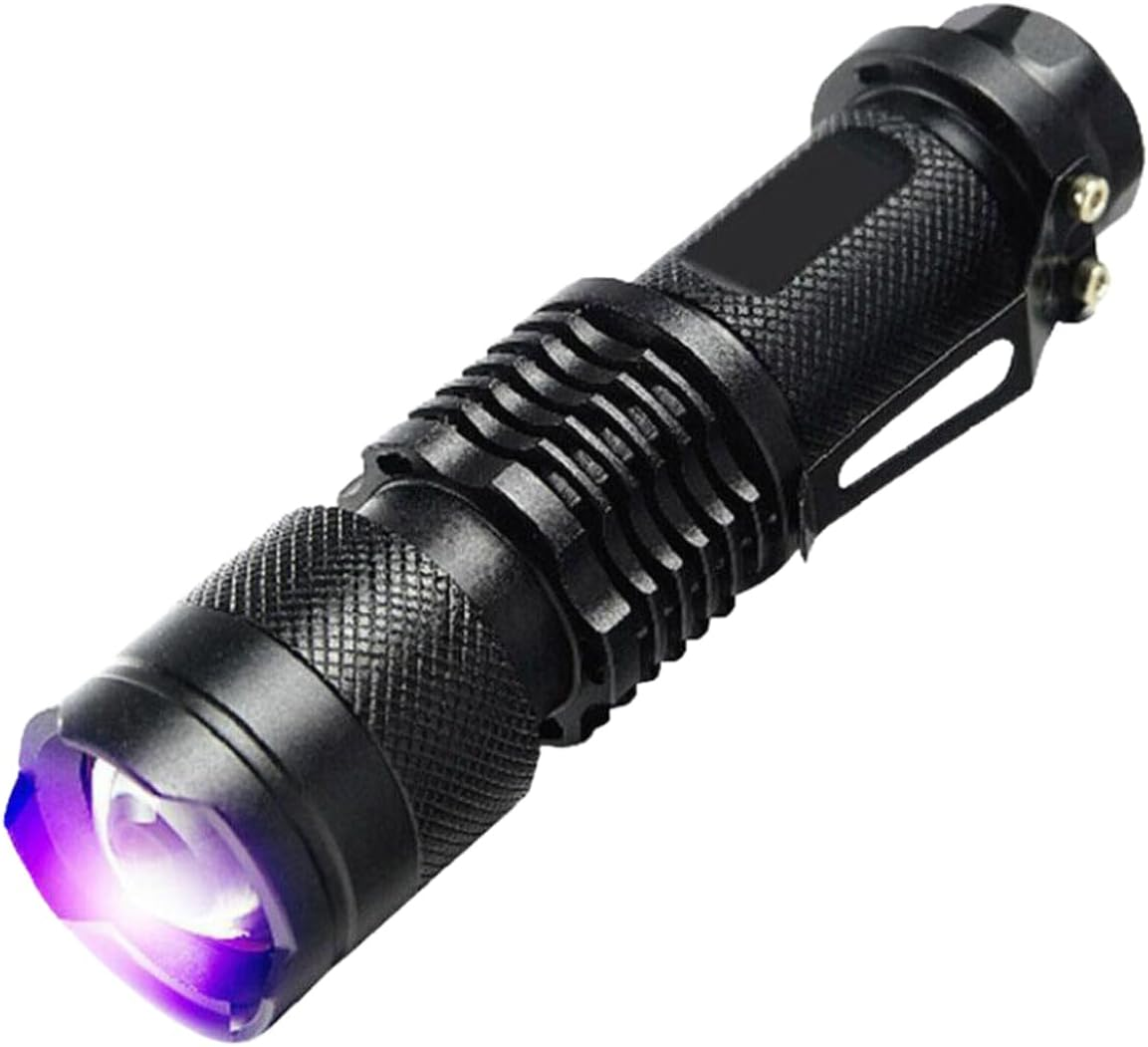 UV Flashlight, 365Nm Ultraviolet LED Flashlight with UV Portable Mini Torch Light Pet Urine Detector for Dog/Cat Urine, Dry Stains, Bed Bug, Matching with Pet Odor Eliminator image number 3
