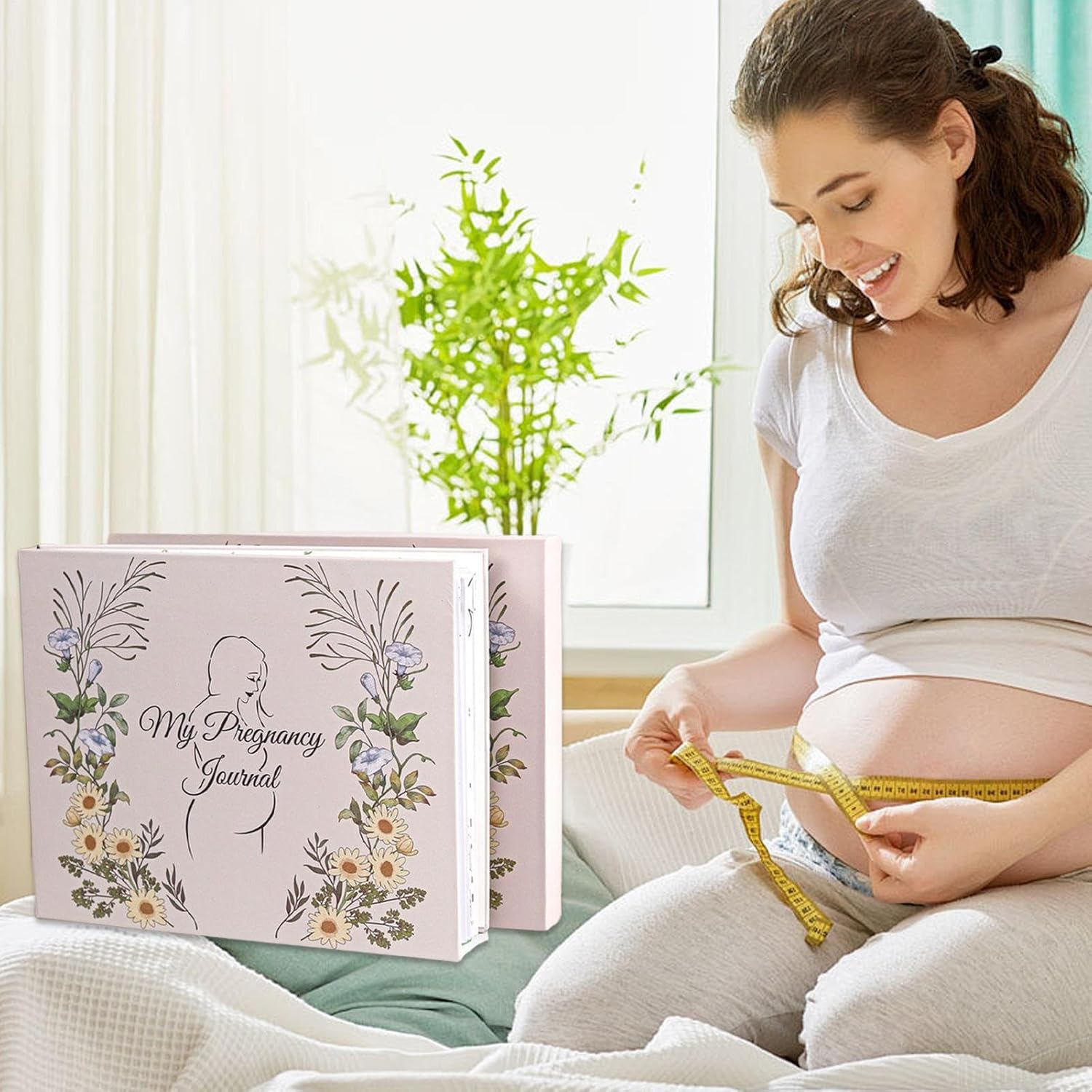 Pregnancy Scrapbook | Keepsake Pregnancy Journal to Cherish Forever | Hard Cover Diary Milestones Announcements Parenting Scrapbook for Parents Childbirth Birthday image number 2