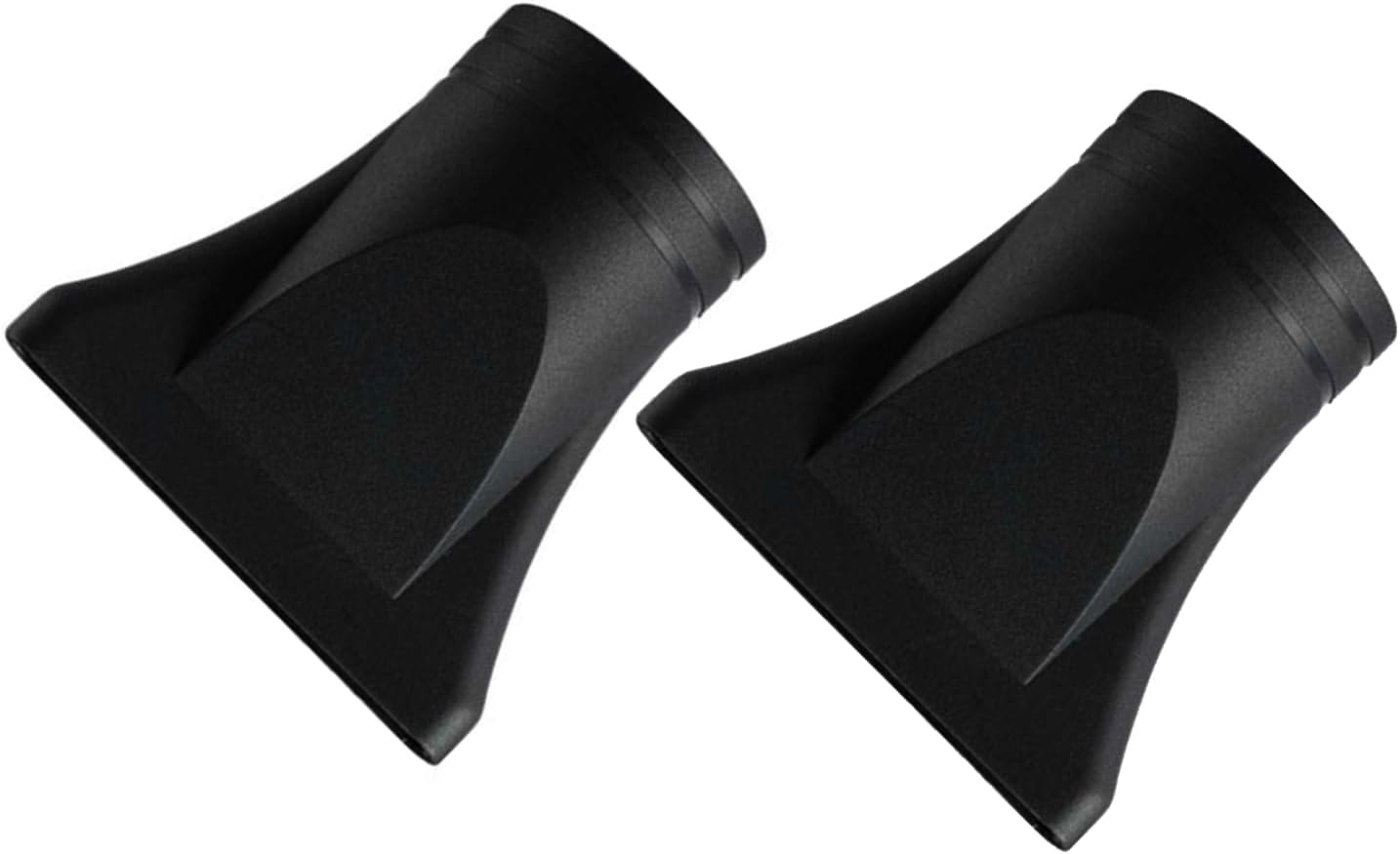 2PCS Black Nylon Hair Dryer Diffuser Nozzle,Replacement Narrow Concentrator,Replacement Blow Flat Drying Nozzle,Blow Attachment Suitable for Salon and Home Use,Not Universal Special for Diameter 4.5Cm