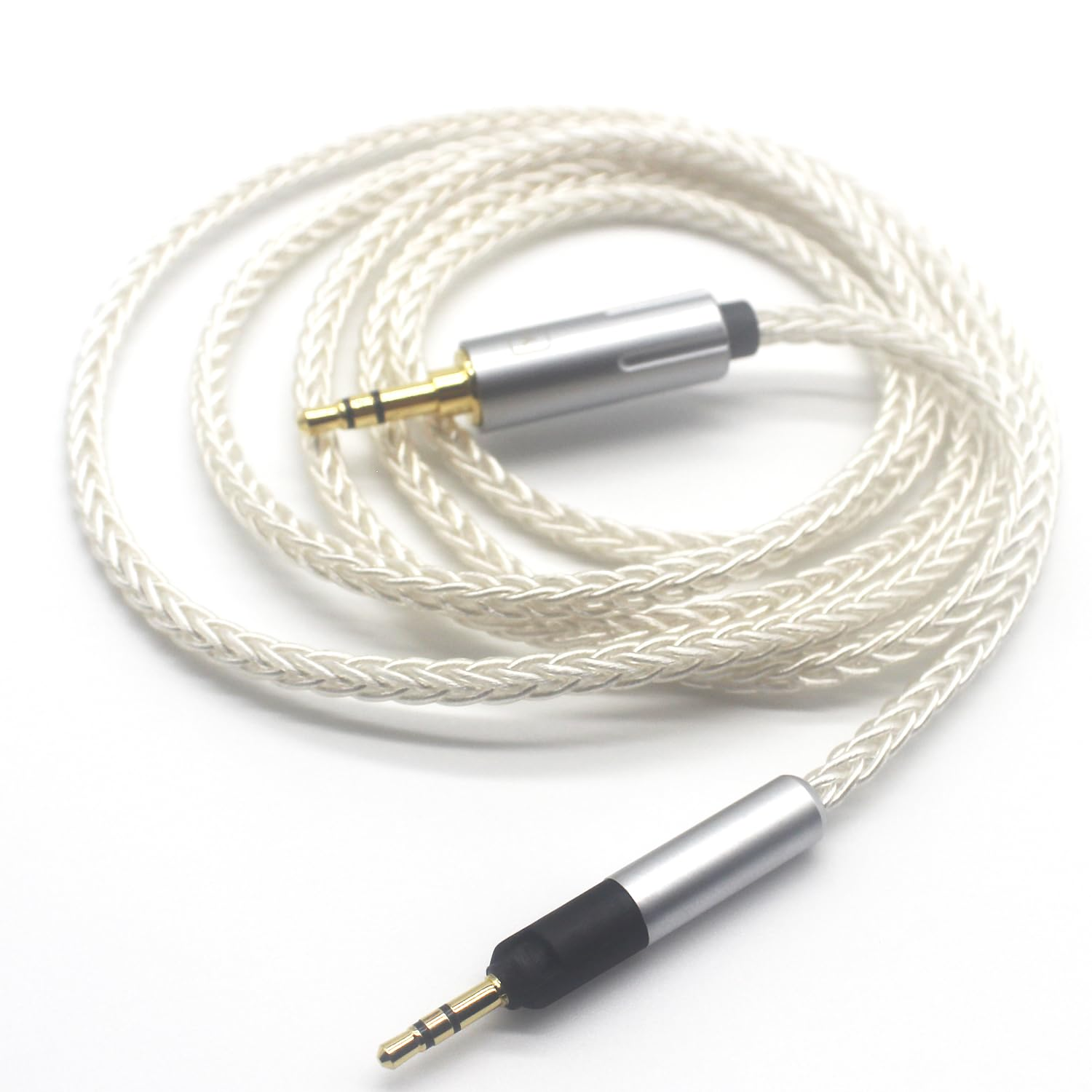 Youkamoo 3.5Mm 8 Core Silver Plated Braided Replacement Upgrade Cable Compatible for Sennheiser HD598 HD558 HD518 Hd598Cs HD599 HD569 HD579 Headphones 2M image number 1