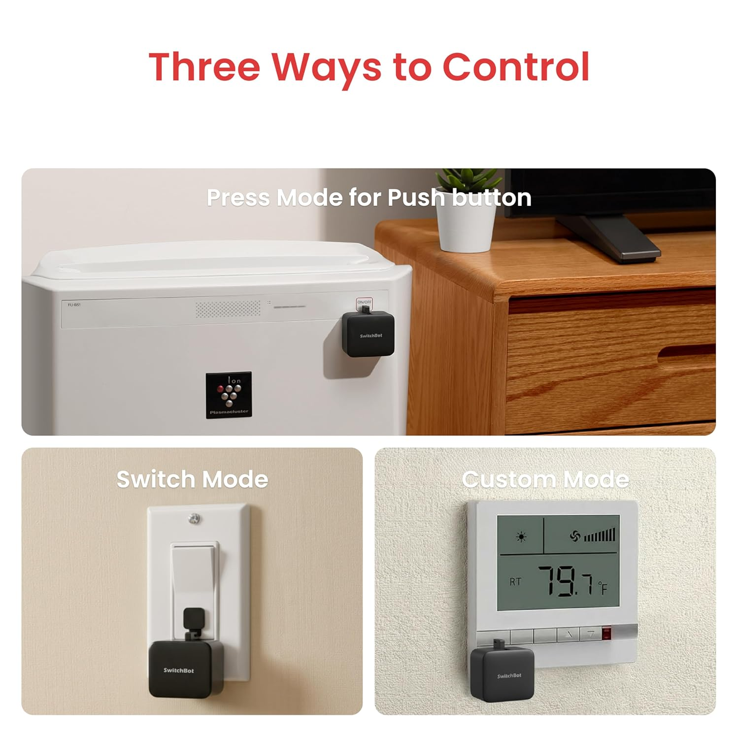 Switchbot Smart Switch Button with Timer App Controlled Wifi Switch DIY Tools (With a Hub Compatible with Alexa Google Home IFTTT) image number 2