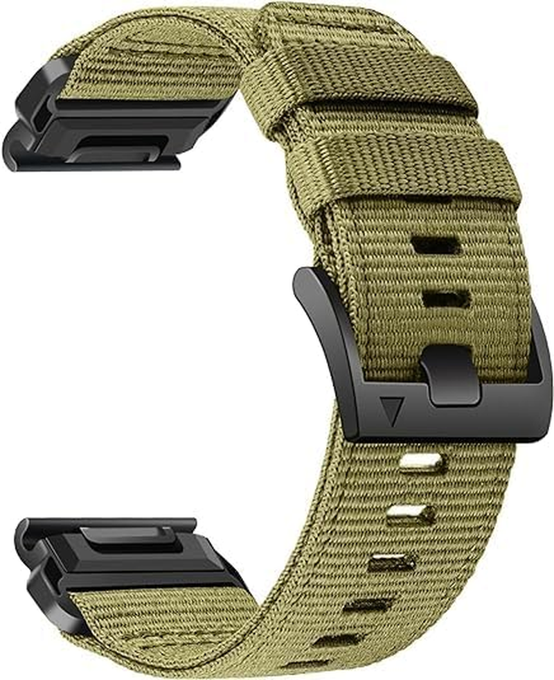 Fleshy Leaf Nylon Watch Bands for Garmin Fenix 8 51Mm, Fenix 7X / Fenix 6X / Fenix 5X/Enduro 2, Quick Fit 26Mm Adjustable Woven Nylon Sports Wrist Strap with Stainless Steel Clasp for Tactix 7 Pro, Epix Pro 51Mm image number 4