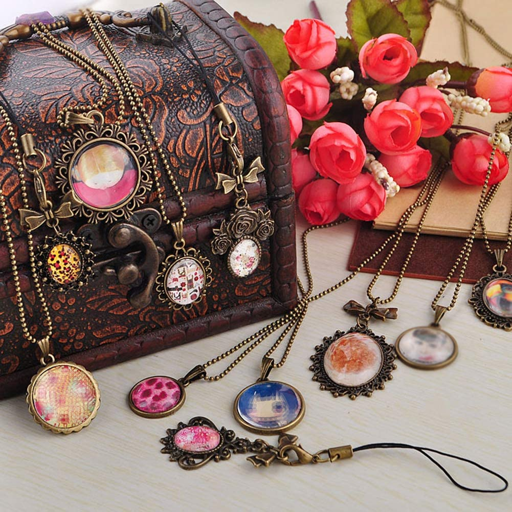 100 Pcs 20Mm Clear round Cabochons Flat Back Glass Dome Cabochons for DIY Crafts Photo Pendant Jewelry Making