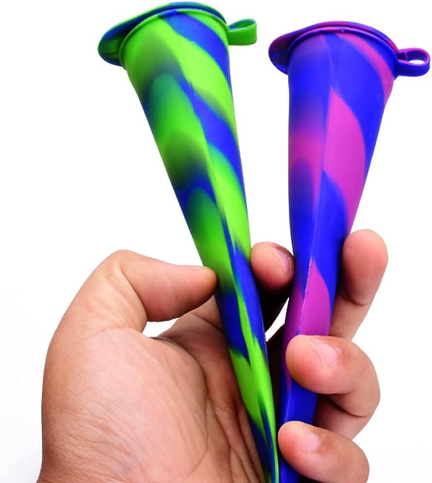 Worldtree Silicone Ice Pop Molds Set of 6, Mold Colored Rainbow Swirl Ice Popsicle Mold Maker with Attached Lids. (Asorted Color) image number 5