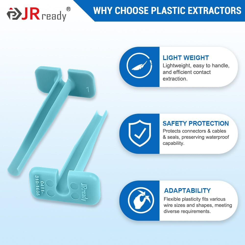 Jrready ST5269-02 Terminal Removal Tool Kit for Deutsch DT Series, 0411-310-1605 Deutsch Connector Tools, Solid Stamped Contacts Pin Extractor Tool Set 2PCS image number 2