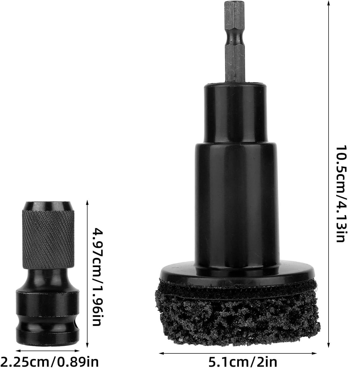 Wheel Hub Cleaning Kit, Hub Resurfacing Tool Brake Wheel Stud Cleaner for Lug Studs and Rotors Automotive Maintenance Grinding Kit Compatible with 1/2" Impact Wrenches and Power Drills image number 3