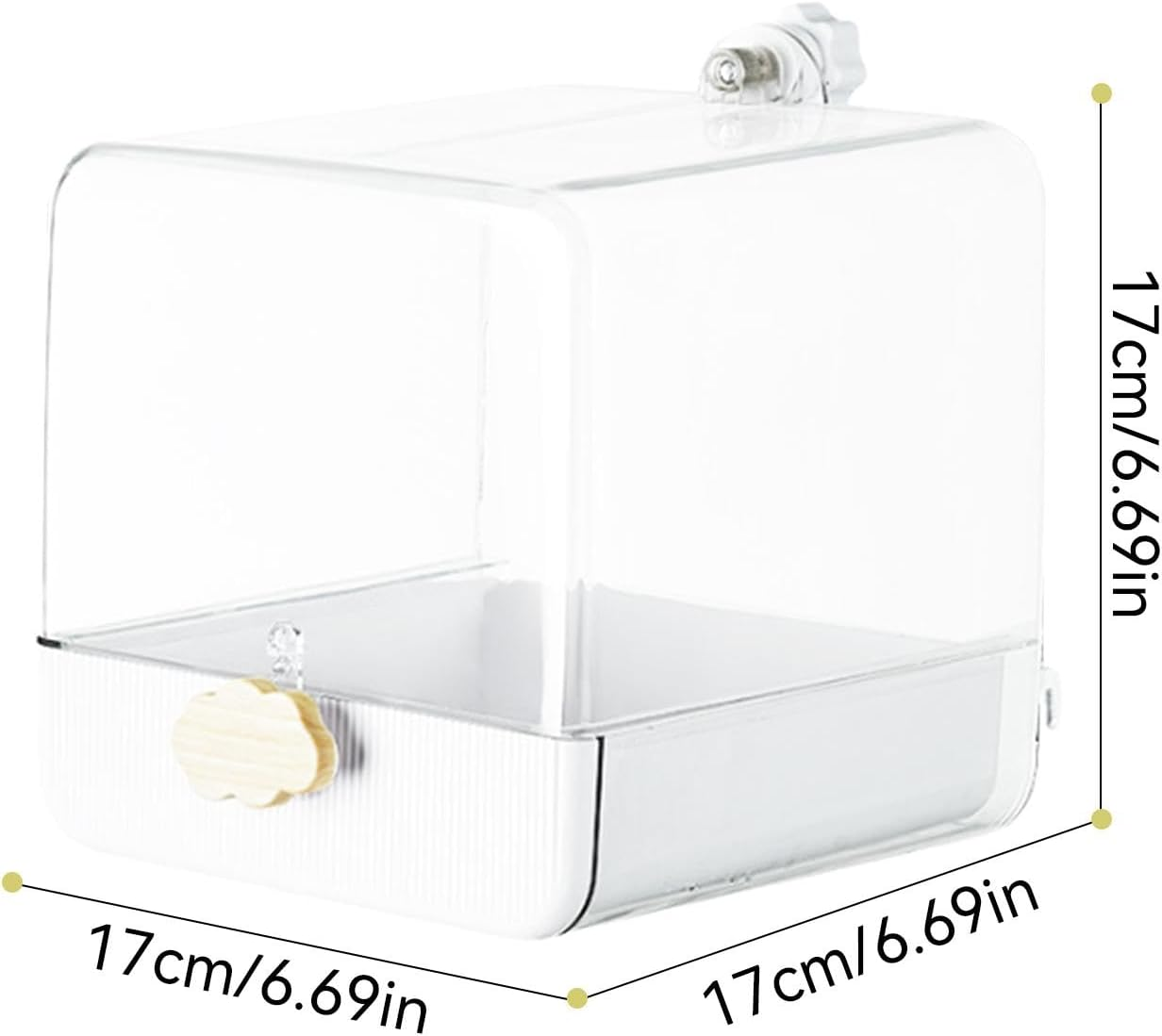 Bird Bath for Cage, Parakeet Bath, Parrot Shower, Bird Bath, Bird Cage Accessories with Hook and Bottom Drawer, Indoor Bird Bath for Small Birds, Canary Parakeets image number 1