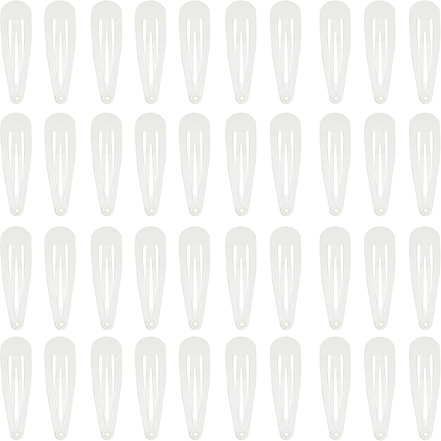 40 Counts Colorful Metal Snap Hair Clips 2 Inch Barrettes for Women Accessories (Brown) - Blue image number 5