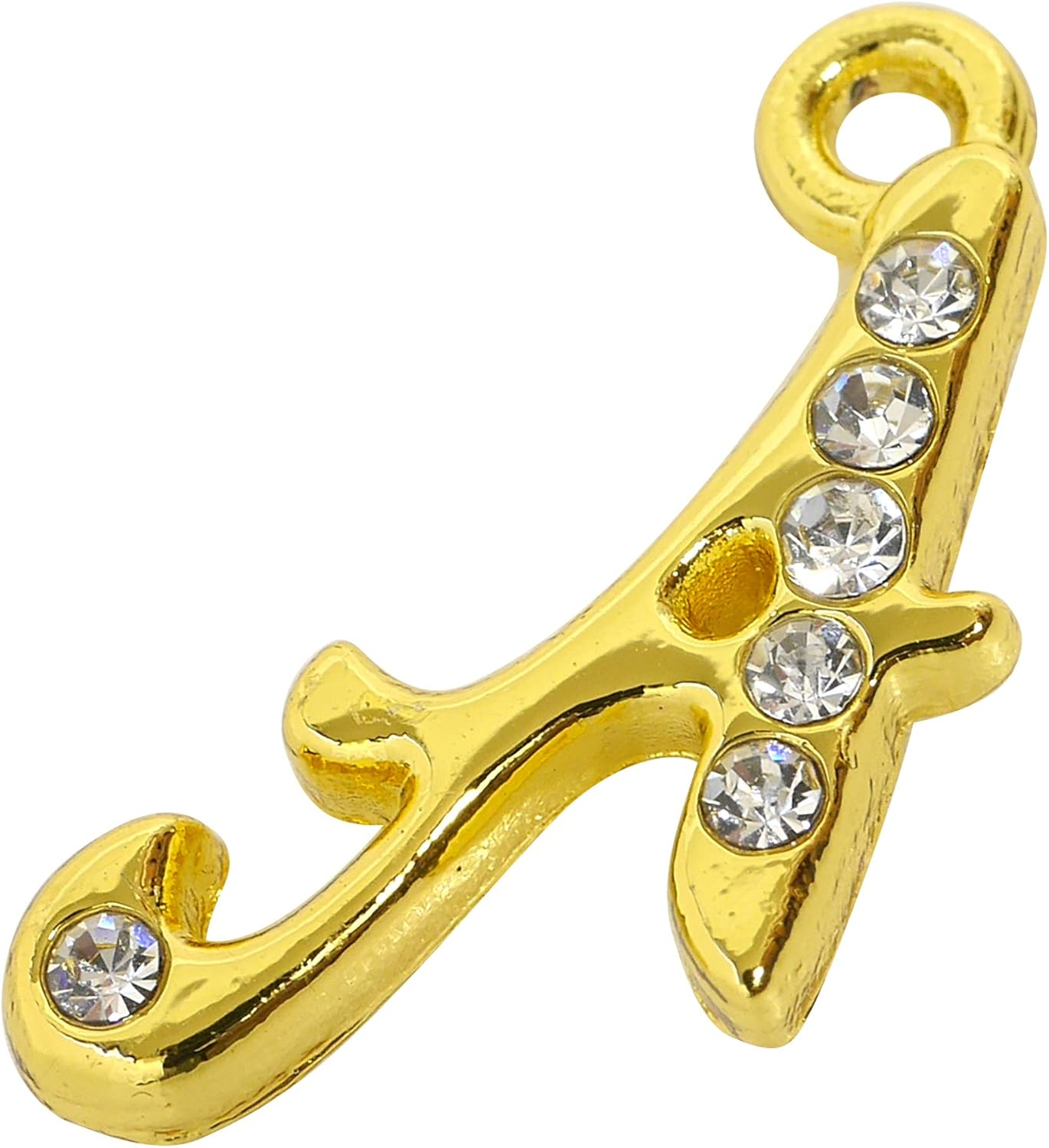 Sofia Co, Ltd. B-38-G Accessory Parts, Alphabet, Rhinestone, with Can, 0.9 Inches (23 Mm), Gold, A, 1 Piece