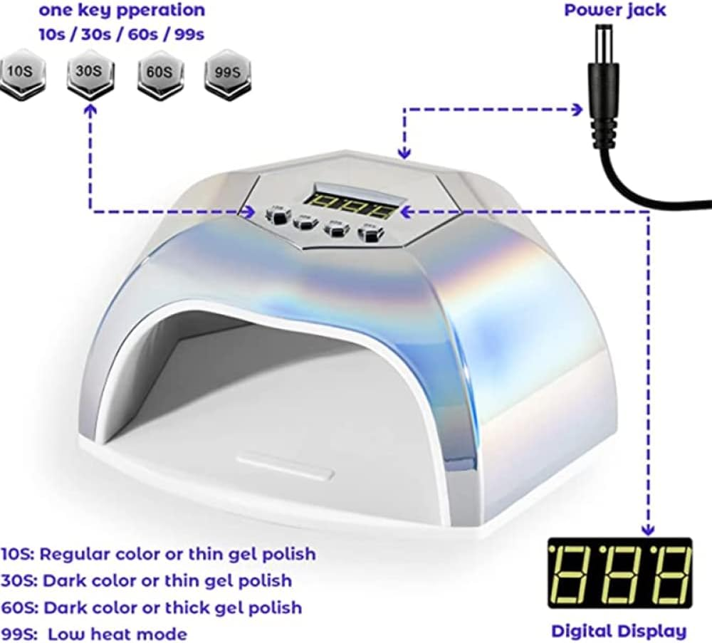Nail Dryer Uv Nail Light 66 Led Dryer for Curing Gel Nail Polish with Automatic Sensor Professional Manicure Pedicure Salon Tool Nail Lamp Nail Lamp
