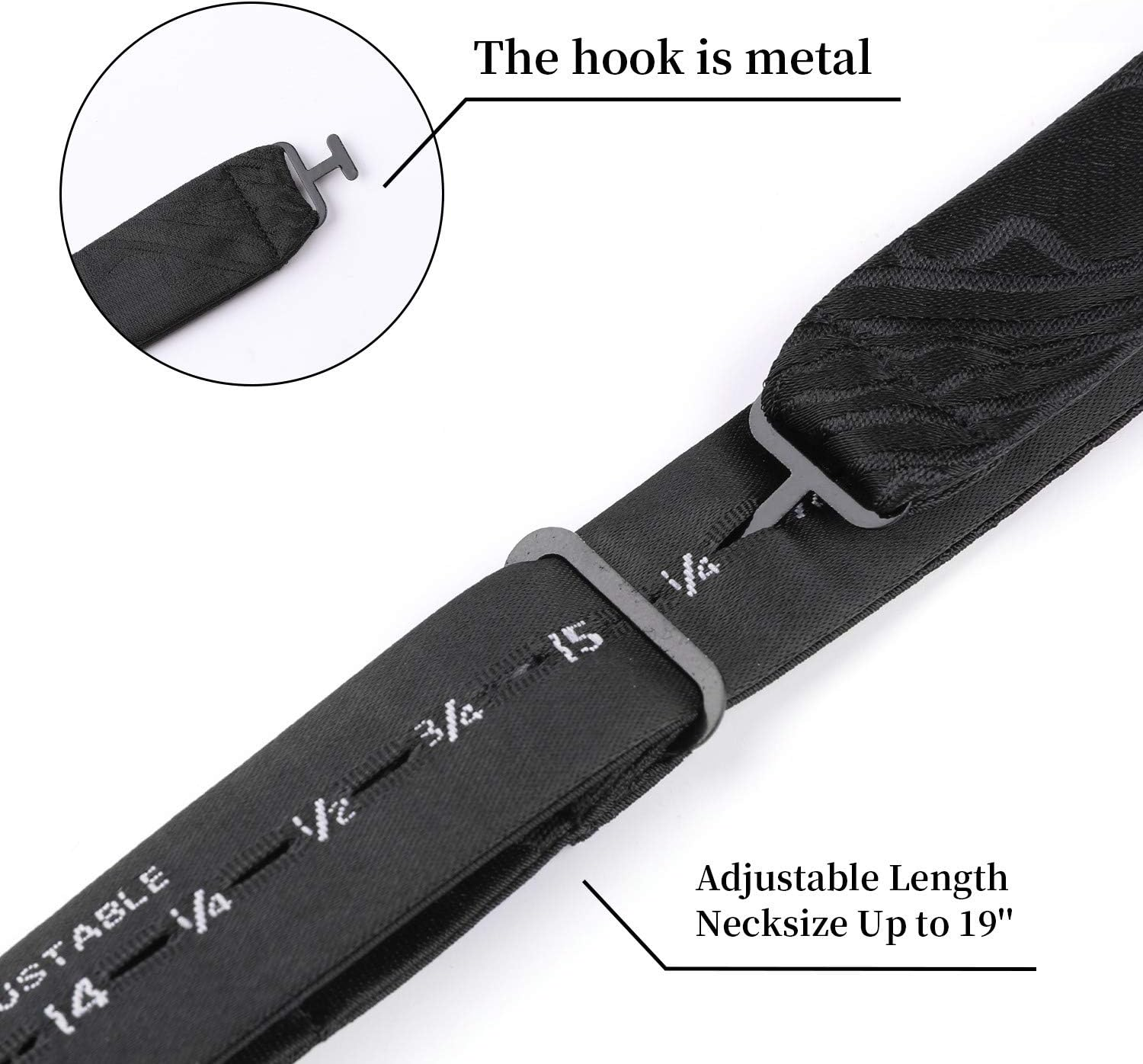 Bow Ties for Men Elegant Adjustable Pre-Tied Bow Ties for Men Boys image number 1