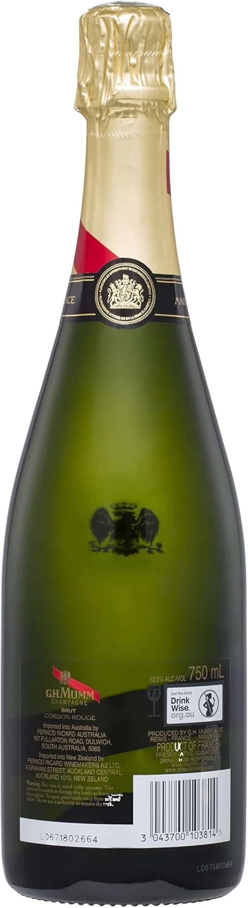 Mumm Cordon Rouge Brut Champagne NV 750Ml image number 1
