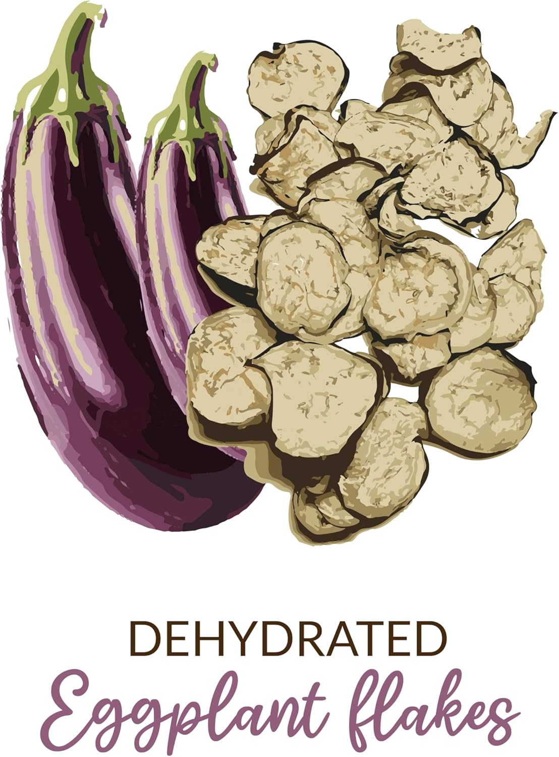 SHROOTS Dehydrated Eggplant Flakes Pure Vegetarian Gluten-Free No Added Salt Easy Cooking Machine Essential Dried Vegetable Boosted with Aroma Fiber Perfect for Fillings or Salads 0.71 Oz, Pack of 1 image number 4