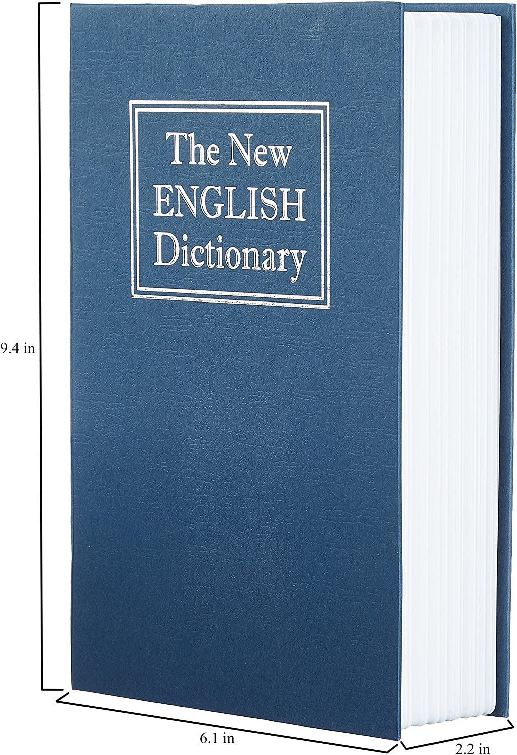 Amazon Basics Book Safe, Key Lock, Large, Blue image number 1