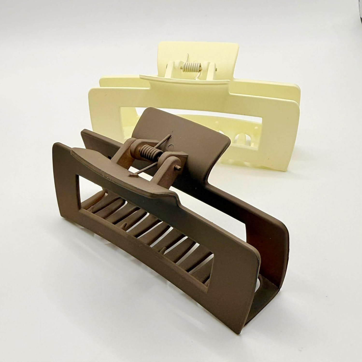 11Cm Large Geometric Hair Claw Clip,Elegant Matte. Matte Finish,Non-Slip,Versatile Fashion Accessories (2Pcs) image number 2