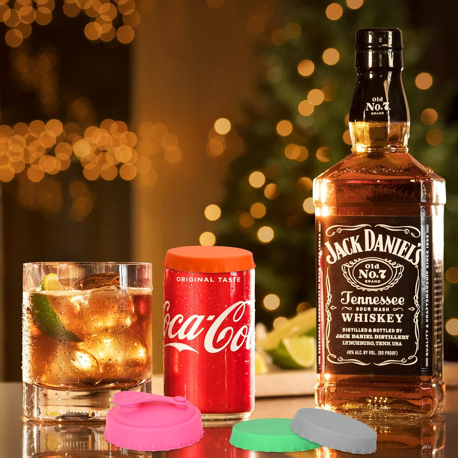 6 Pcs Silicone Can Lid Covers, 2 Styles Can Protector Lid, Dust-Proof and Leak-Proof Silicone Can Cover, Reusable Silicone Sealer Cap, Silicone Can Stopper for Standard Soda, Beer, Cola Cans(6 Colors) image number 4