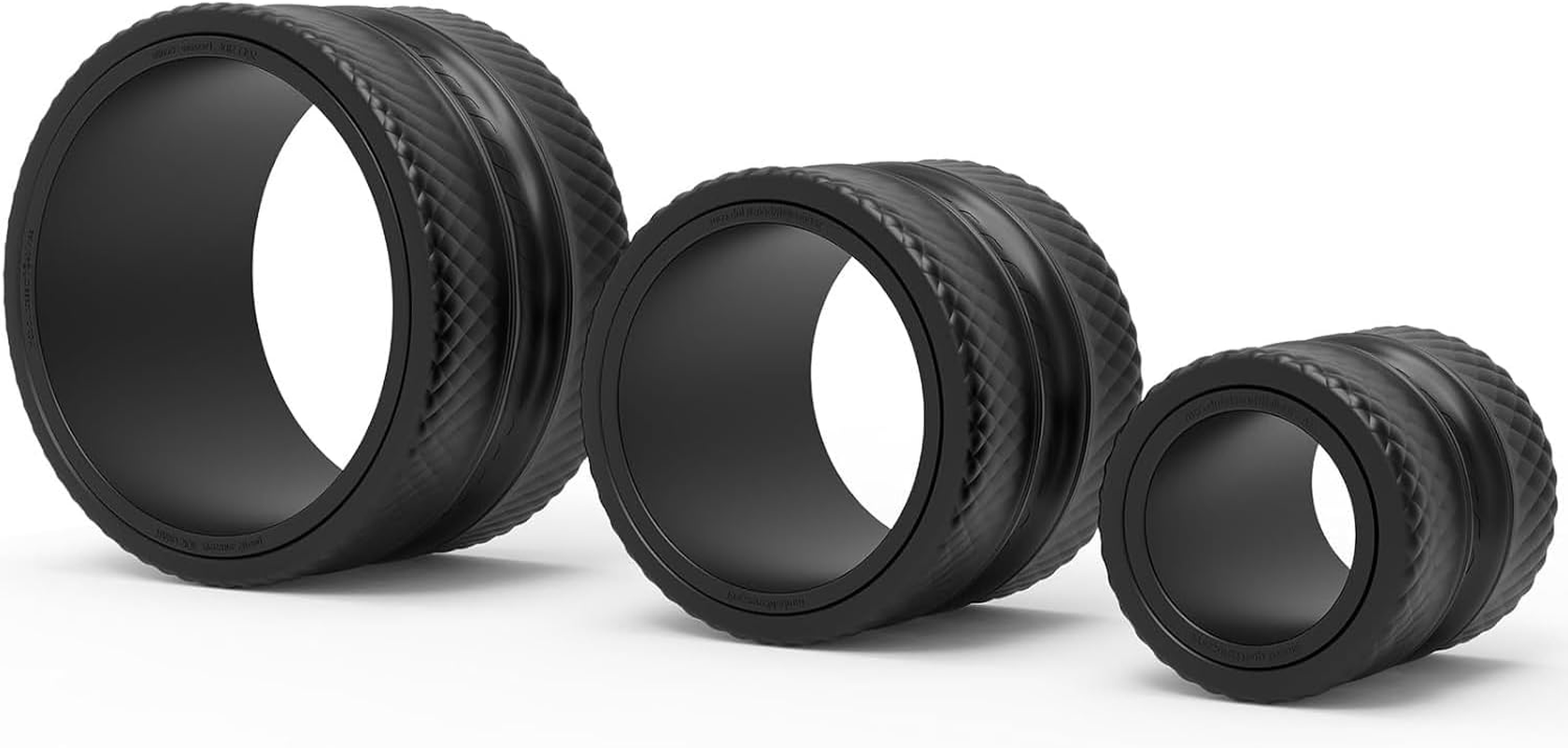 PTEROMYS Back Stretcher Foam Roller for Neck Deep Tissue Massage Physical Therapy,Yoga Wheel for Back Pain Relife Deep Tissue Massage (3-Piece) (Black) image number 5