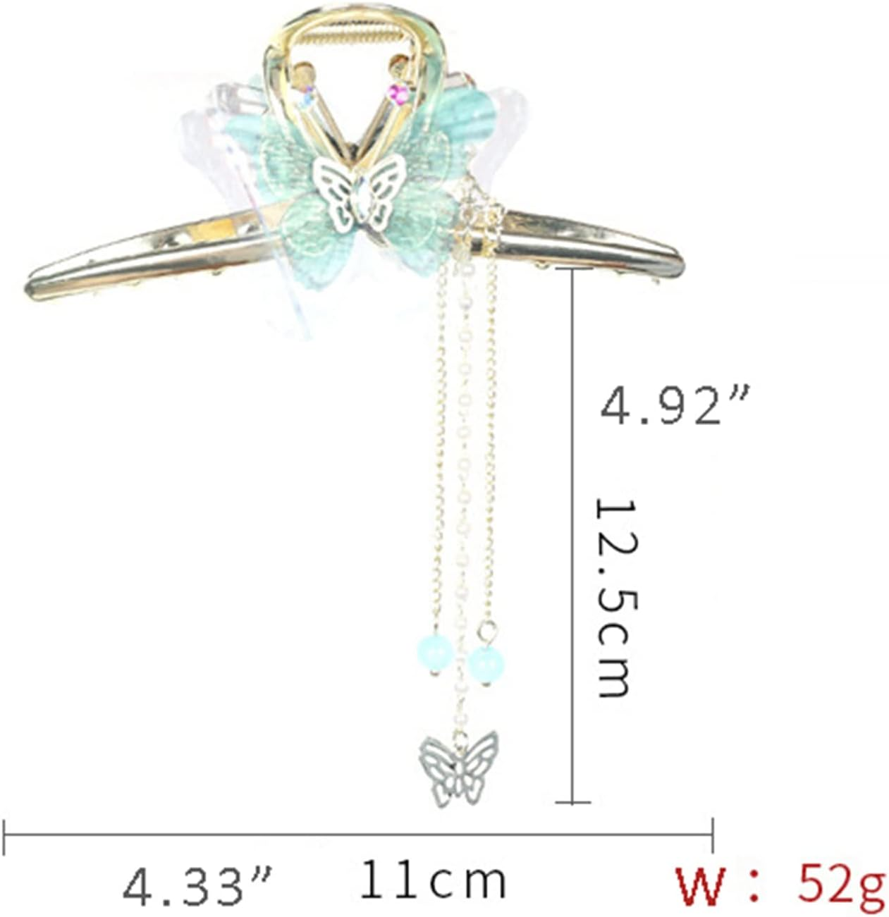 2022 Woman Hair Clips, Girls Women Hair Accessories, Tassel Hair Barrettes, Butterfly Dragonfly Pearl Hairpins,Butterfly image number 4