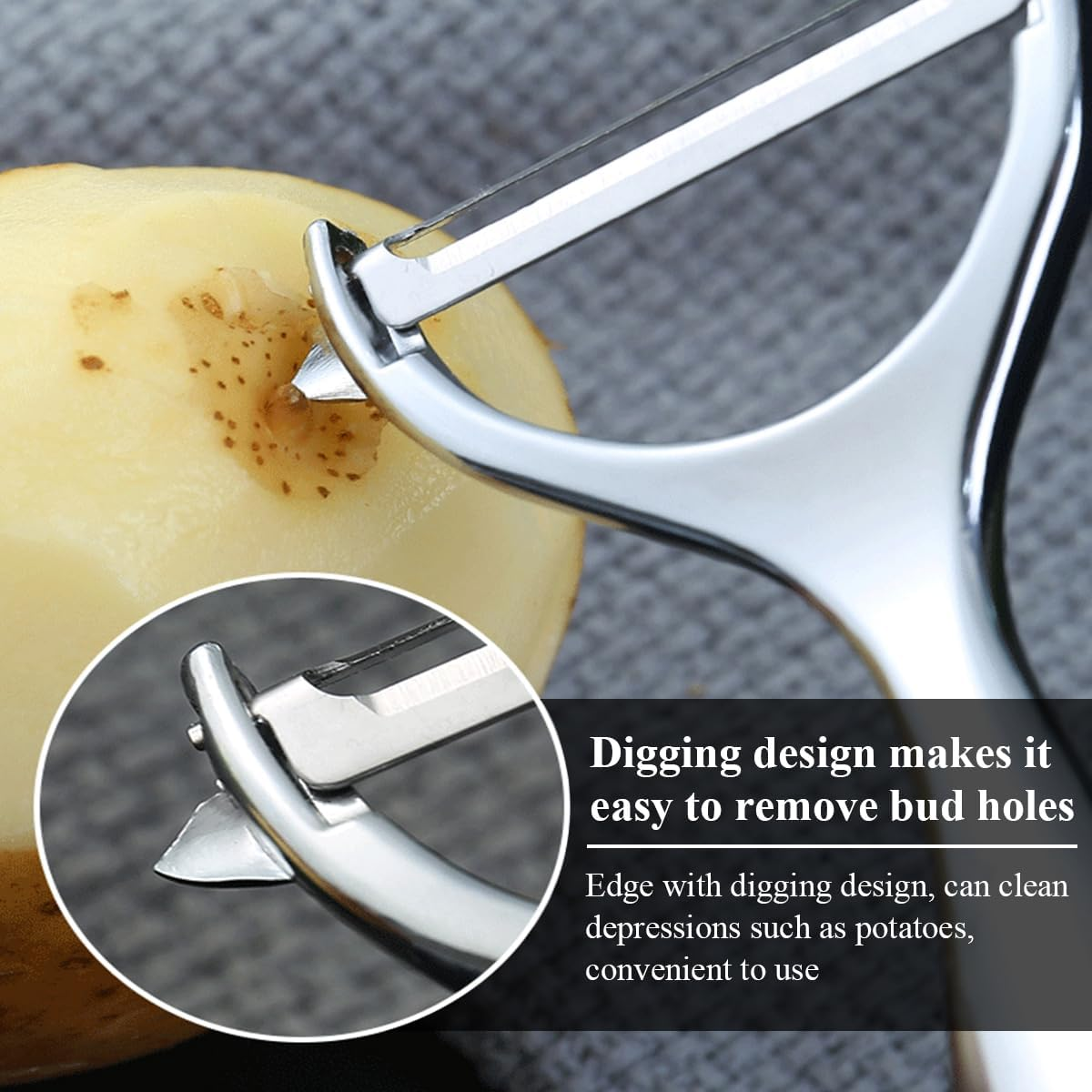 Berglander Peeler, Stainless Steel Potato Peeler, Sharp and Heavy Duty Apple Peeler, Vegetable Y Peeler image number 4