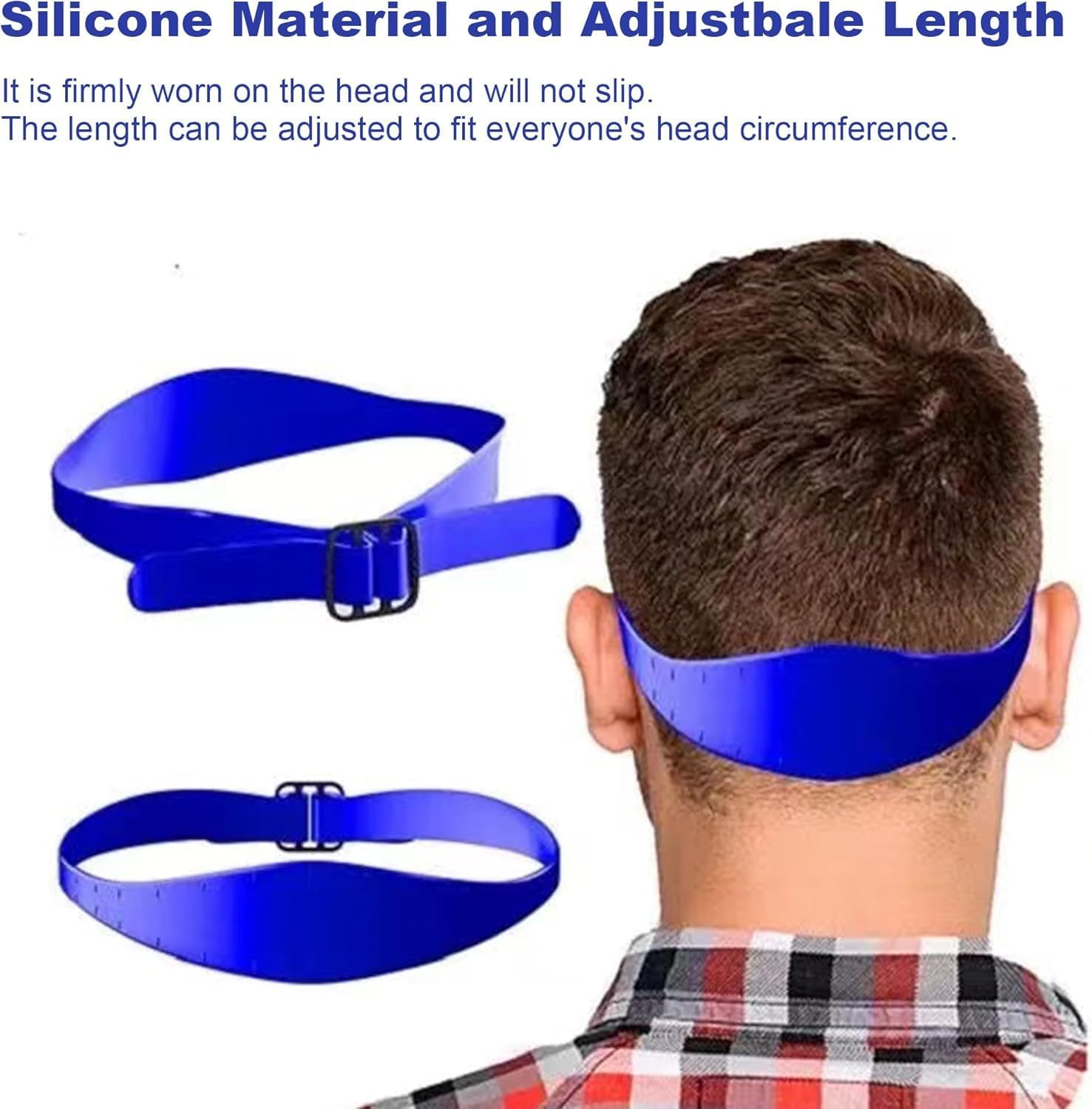 3Pcs Hair Trimming Fade Guide with Fade Comb,Barber Fade Comb Barber Combs with Fade Hair Trimming Guide,Fade Comb Barber Cutting Comb,Fade Comb Blend Comb with Hair Trimming Fade Guide for Men,Blue image number 1