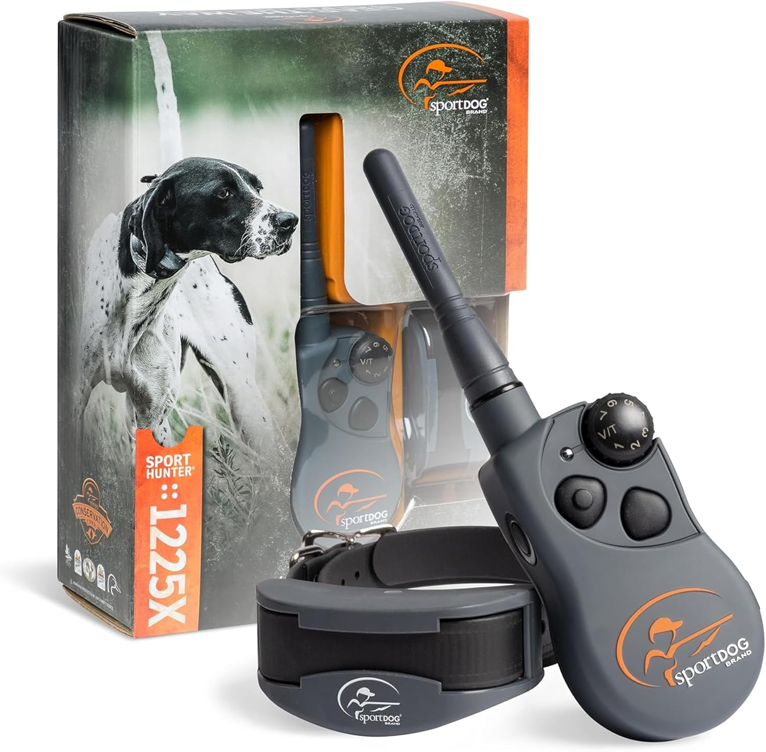 Sportdog Sporthunter 1225X Remote Trainer - Rugged Dog Training Gear - Long-Range Signal Unit - Adjustable Training Collar - Quick-Charge Collar - 3/4 Mile Range