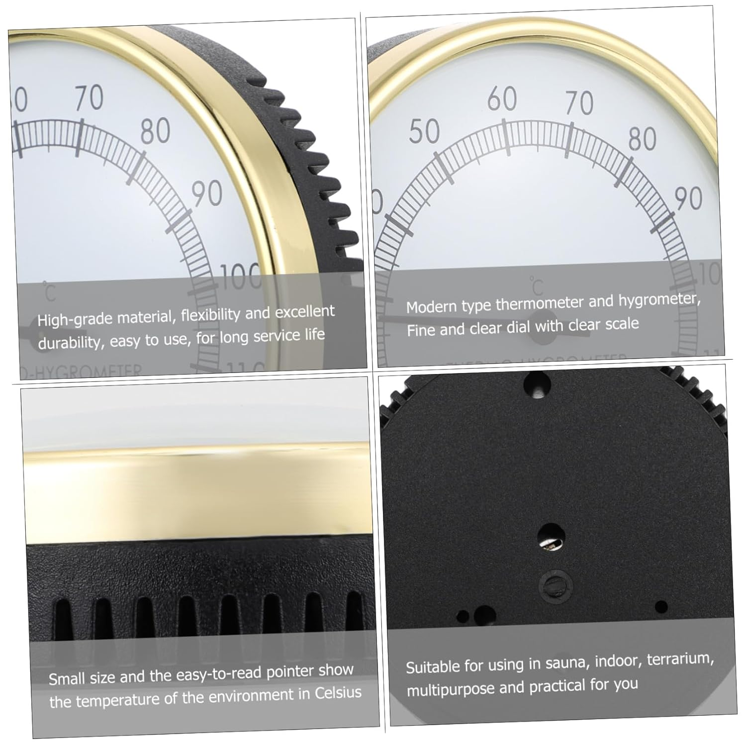 UPKOCH High Precision Sauna Hygrothermograph Thermometer Hygrometer with Design Sauna Accessory for Accurate Temperature and Humidity Display