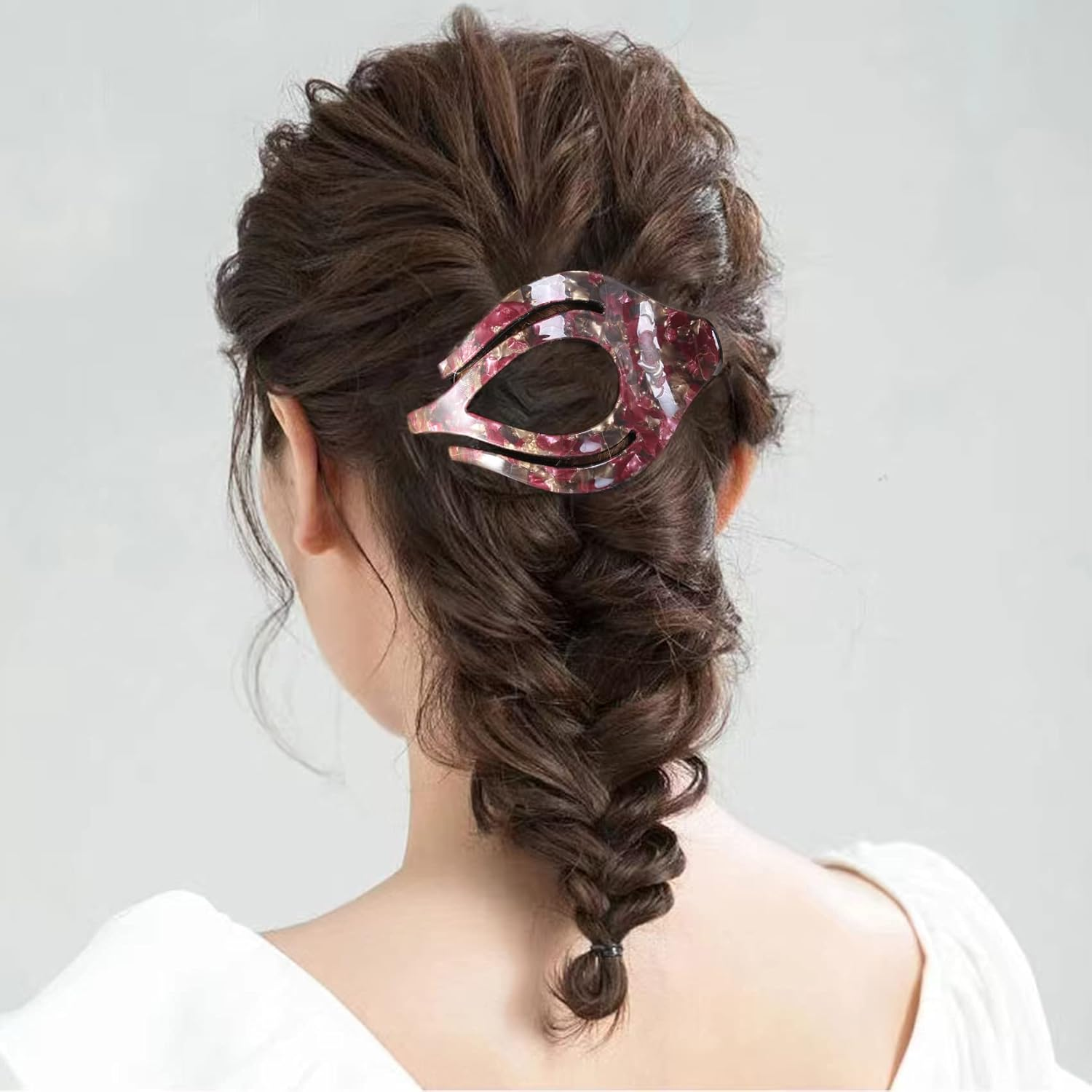 Mistofu 3Pcs French Concord Women'S Hair Claw Clips - Curved Strong Hold No Slip Grip Large Clips for Thick or Thin Hair (Multicolor A) image number 1