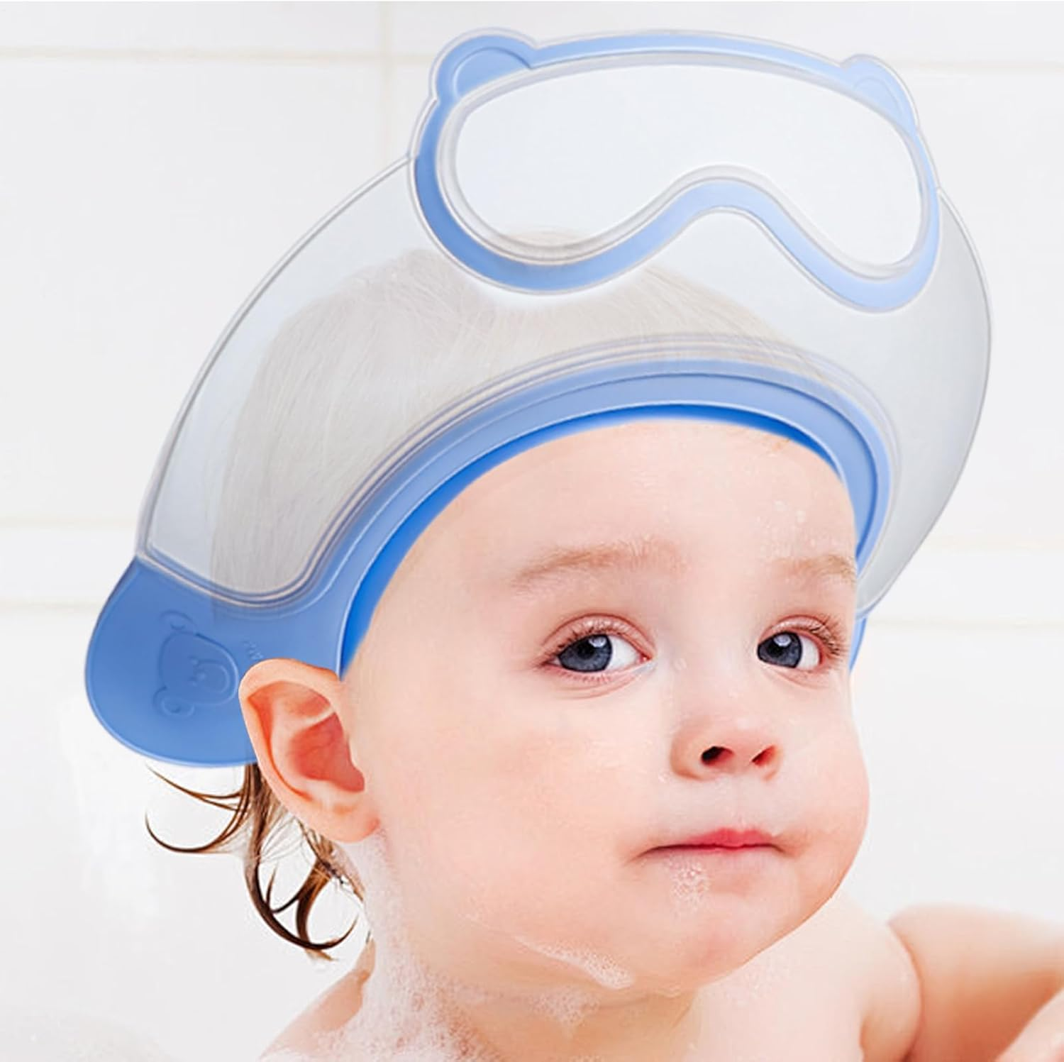 Mivpzisk Kids Hair Washing Shield | Waterproof Adjustable Kids Shower Cap,Bathing Accessories for Girls Boys Shampoo Hair Washing - Pink image number 7