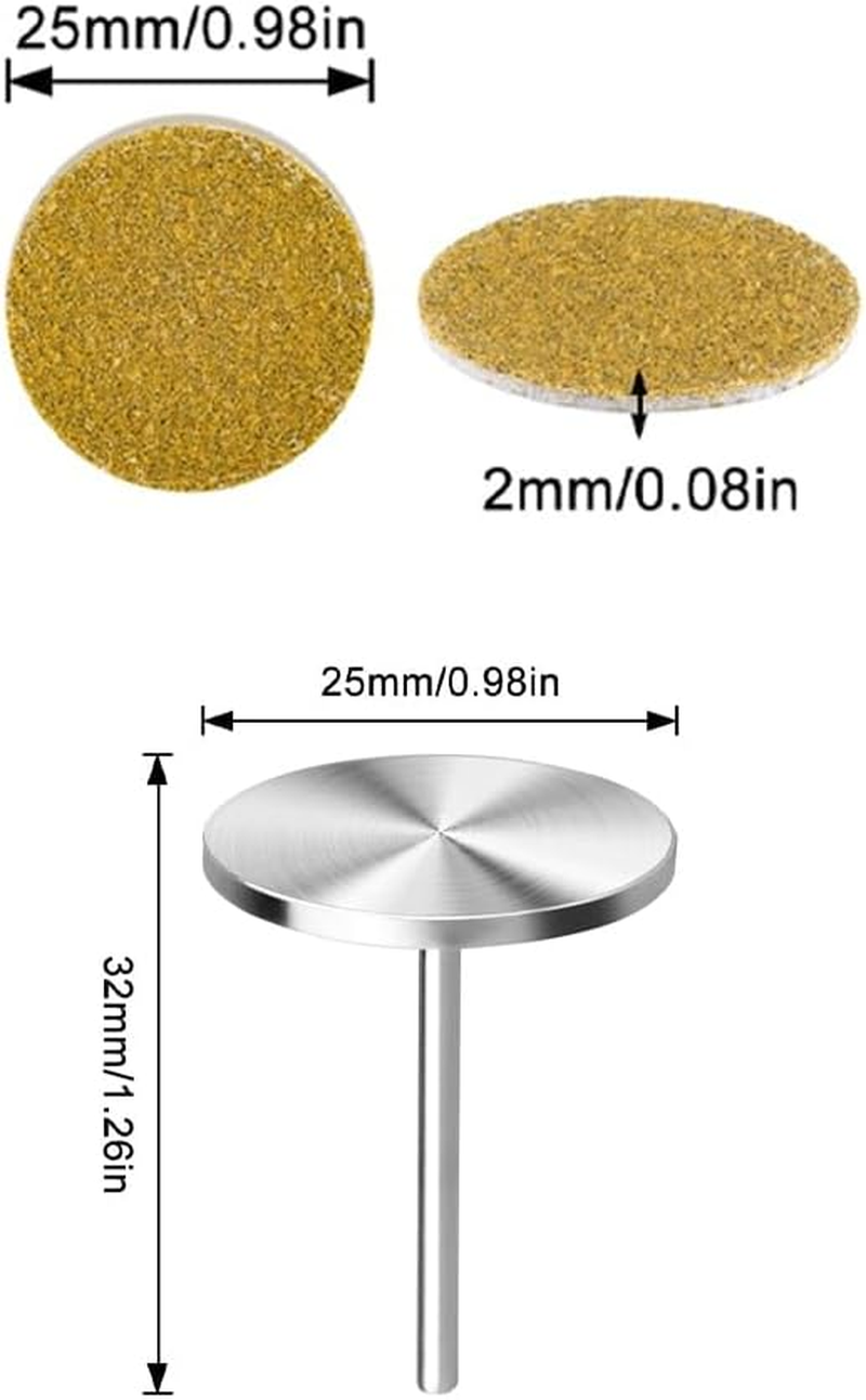 Namvo 60 PCS Colored Pedicure Sandpaper for Grinding Dead Skin and Calluses on the Soles of Feet Sand Piece Set Replacement Sand Piece with Bearing image number 2