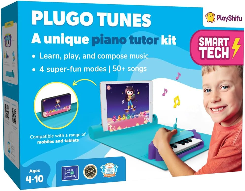 Playshifu Plugo Tunes by - Piano Learning Kit | Musical STEAM Toy for Ages 4-10 - Music Instruments Gift for Boys & Girls (Works with Ipads, Iphones, Samsung Tabs/Phones, Kindle Fire) image number 2
