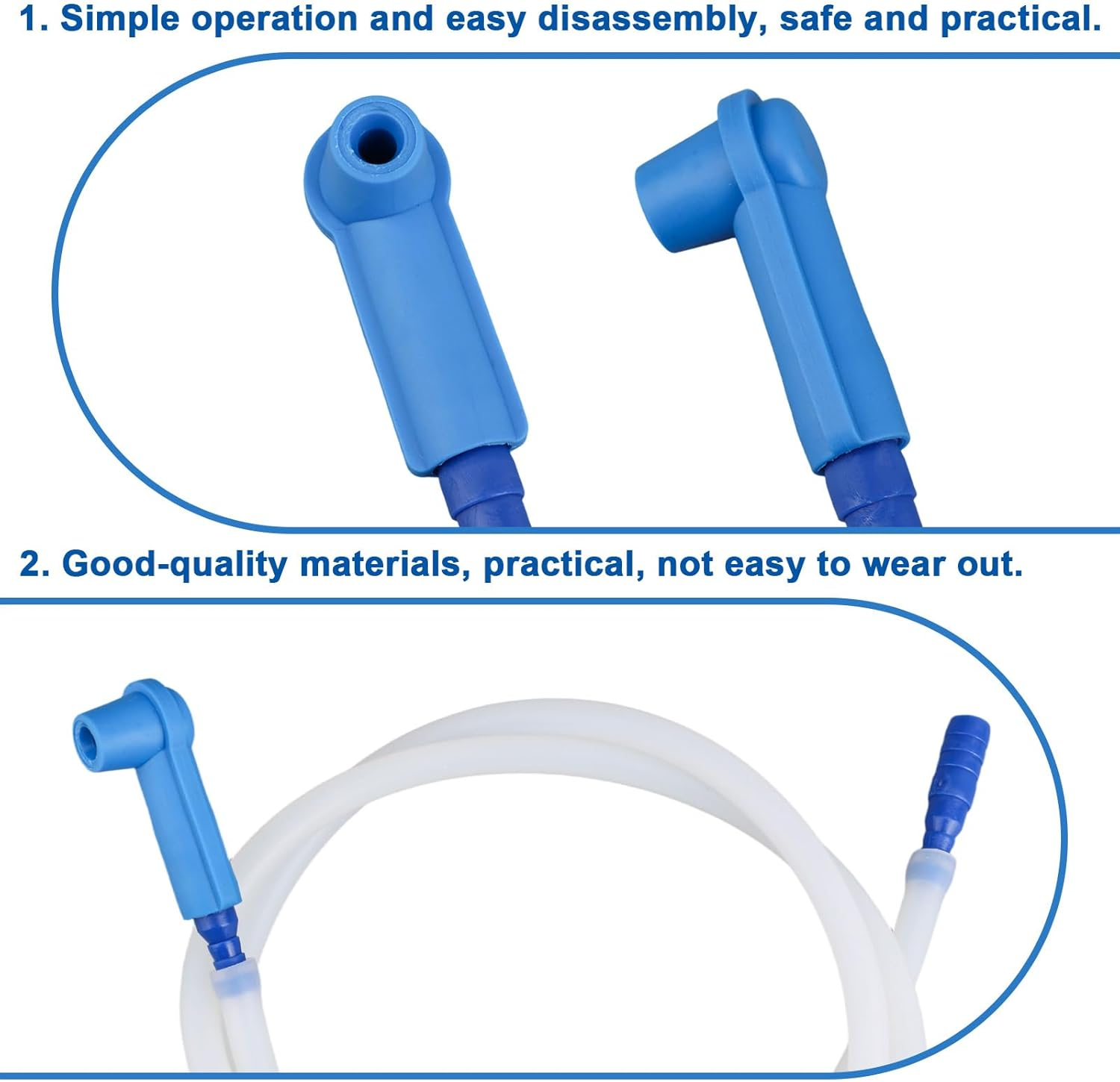 Brake Fluid Bleeder Hose, 1.2M/3.93Ft Motorcycle Brake Bleeding Hose Oil Fluid Extractor with Adapter Universal Braking System Repair Accessories for Car Motorcycle image number 6