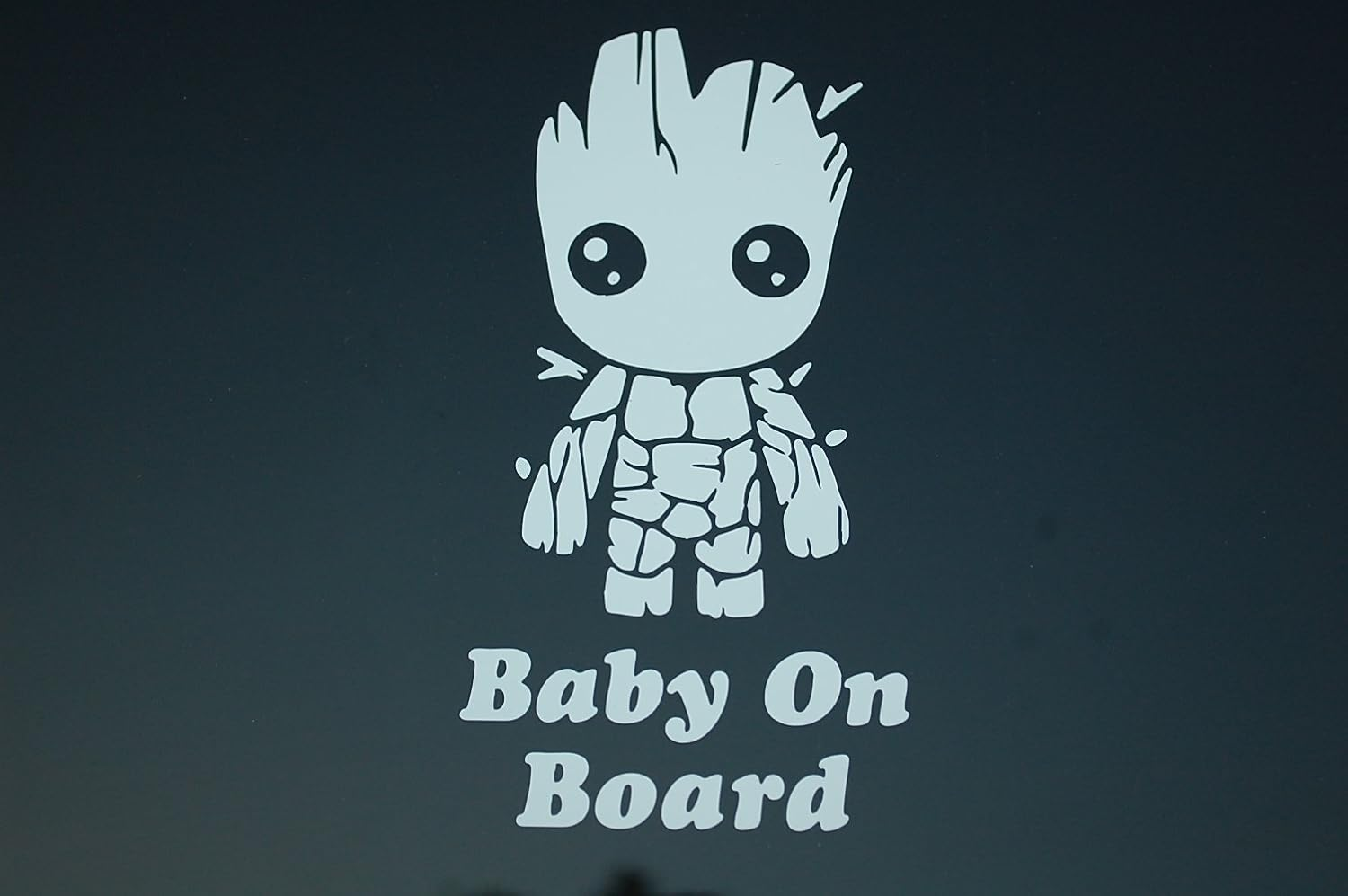Five Star Graphics Baby on Board Baby Groot Sticker Vinyl Decal Choose Color!! Car Window (V521) White