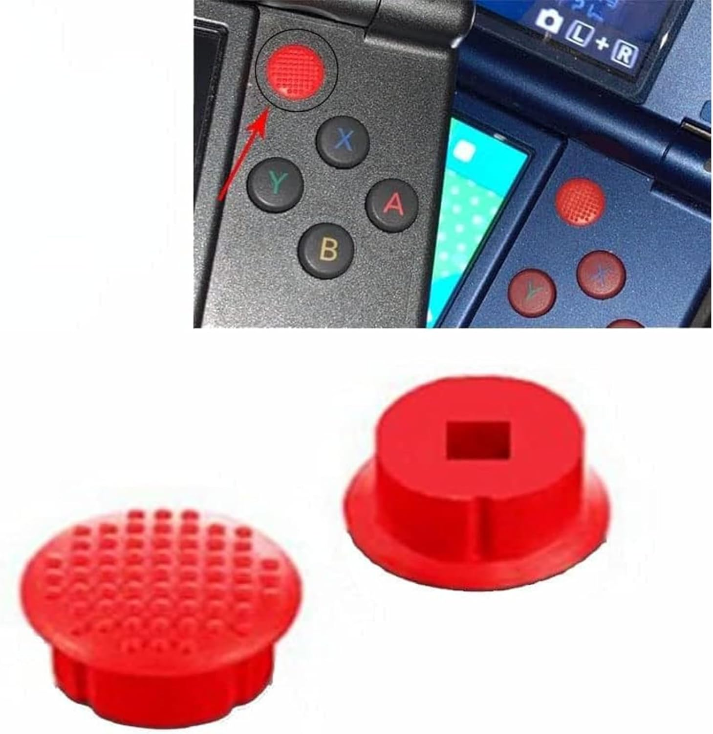 Yeanifeana 10 Pcs C-Stick Cap Replacement for Nintendo New 3DS XL/2DS XL, Circle Pad Button Cover, Anti-Slip Grip Cap Compatible with C Key