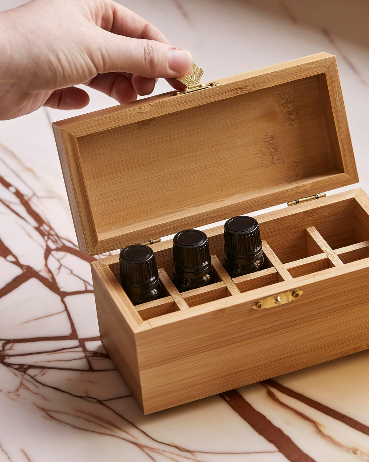 Natio Australia Keepsake Gift Set - Essential Oils Storage Box with X3 10Ml Essential Oils - Lavender Essential Oil, Orange Sweet Essential Oil & Relax Essential Oil Blend - Made in Australia