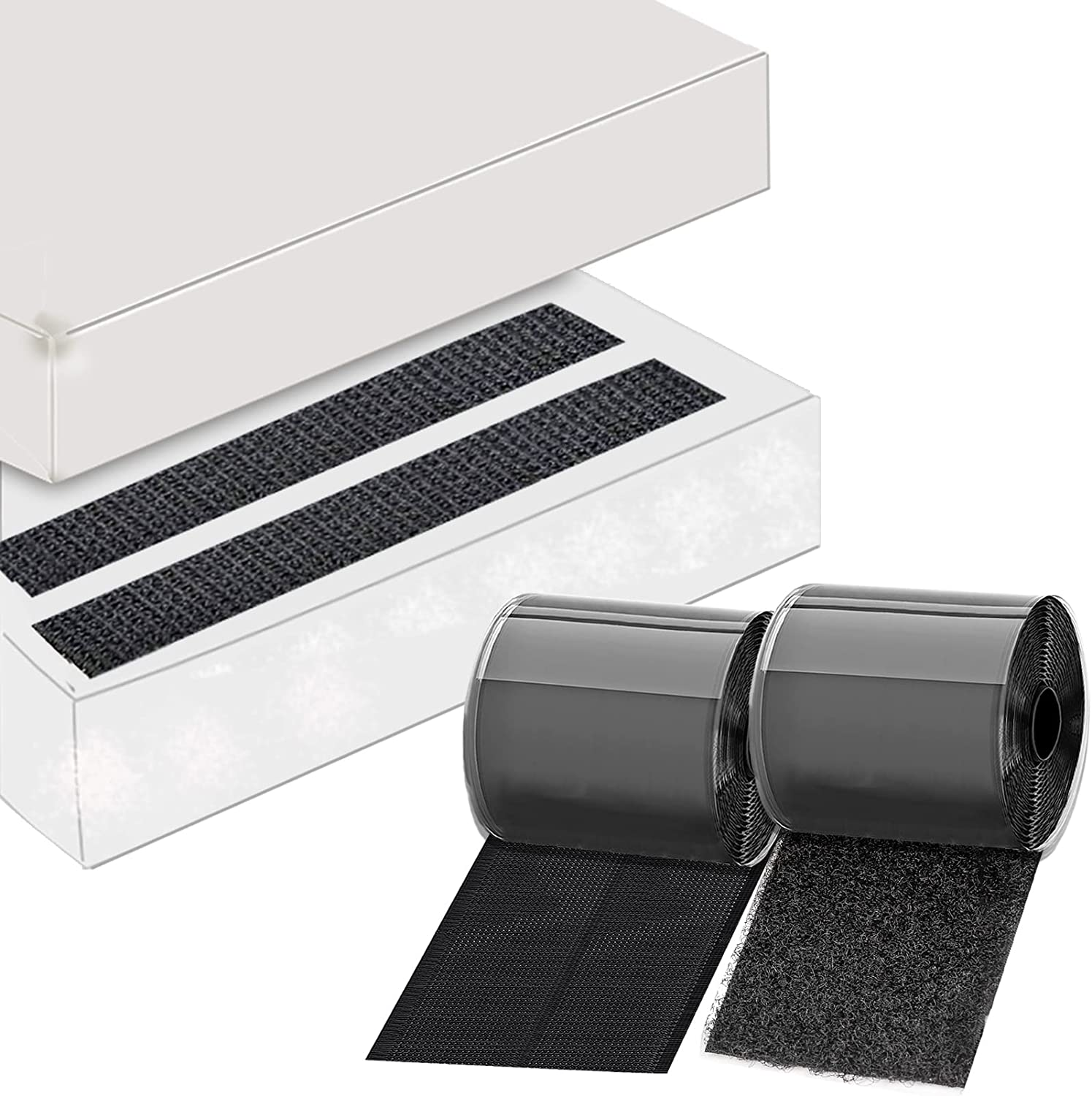 Teuvo Couch Cushion Non Slip Pads to Keep Couch Cushions from Sliding, Hook and Loop Tape with Adhesive for Smooth Surfaces, 2M Long and 11Cm Wide